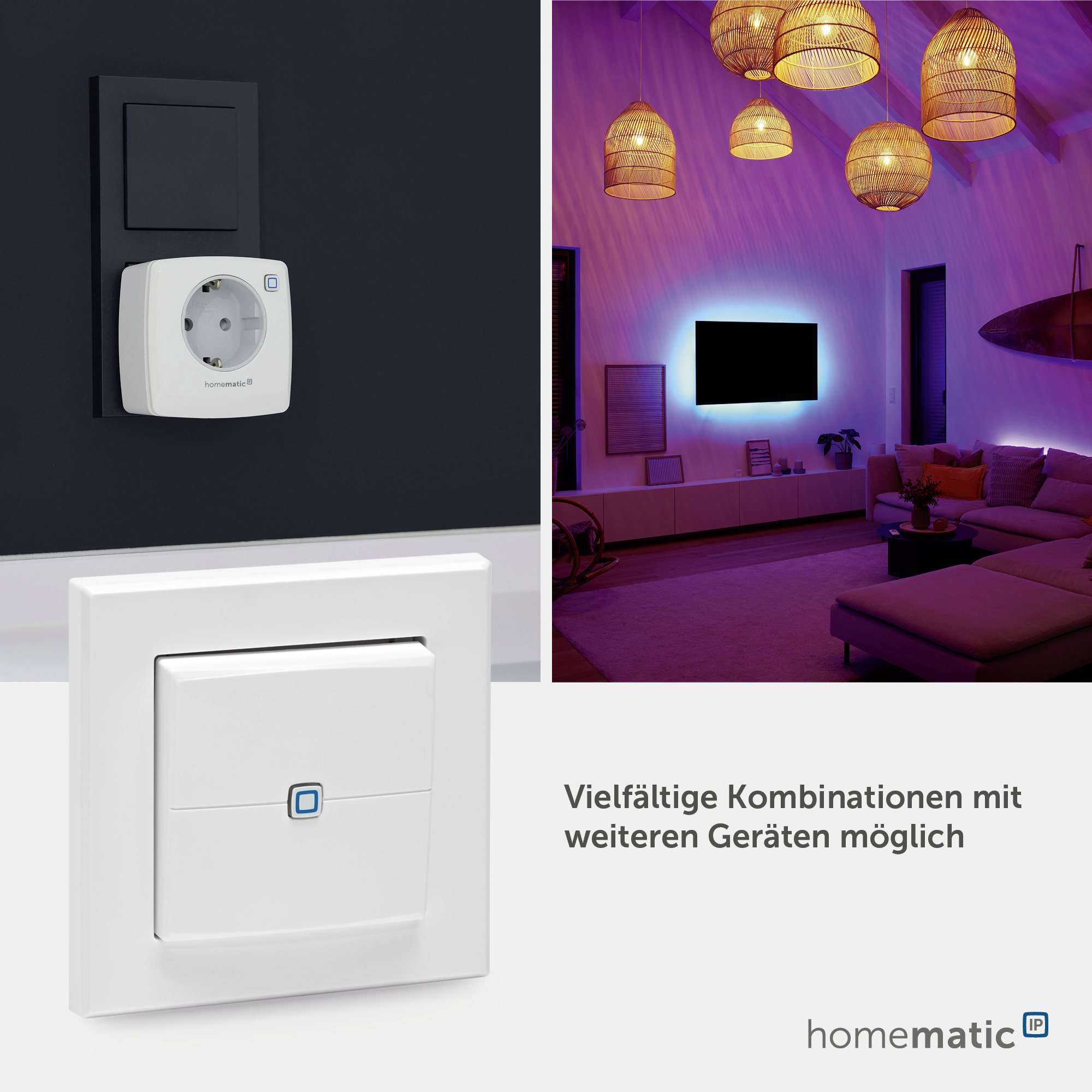 HOMEMATIC IP 161830A0 Wandtaster 2-fach HOMEMATIC IP 161830A0 Wandtaster 2-fach