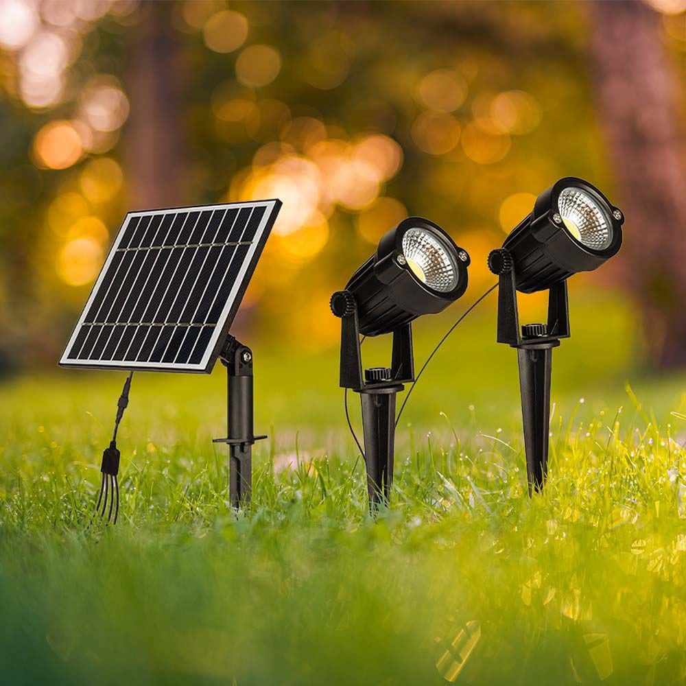 V-TAC Solar LED-Gartenleuchten-Set VT-11031, 2x 1,2 W, 3000 K, IP65 V-TAC Solar LED-Gartenleuchten-Set VT-11031, 2x 1,2 W, 3000 K, IP65