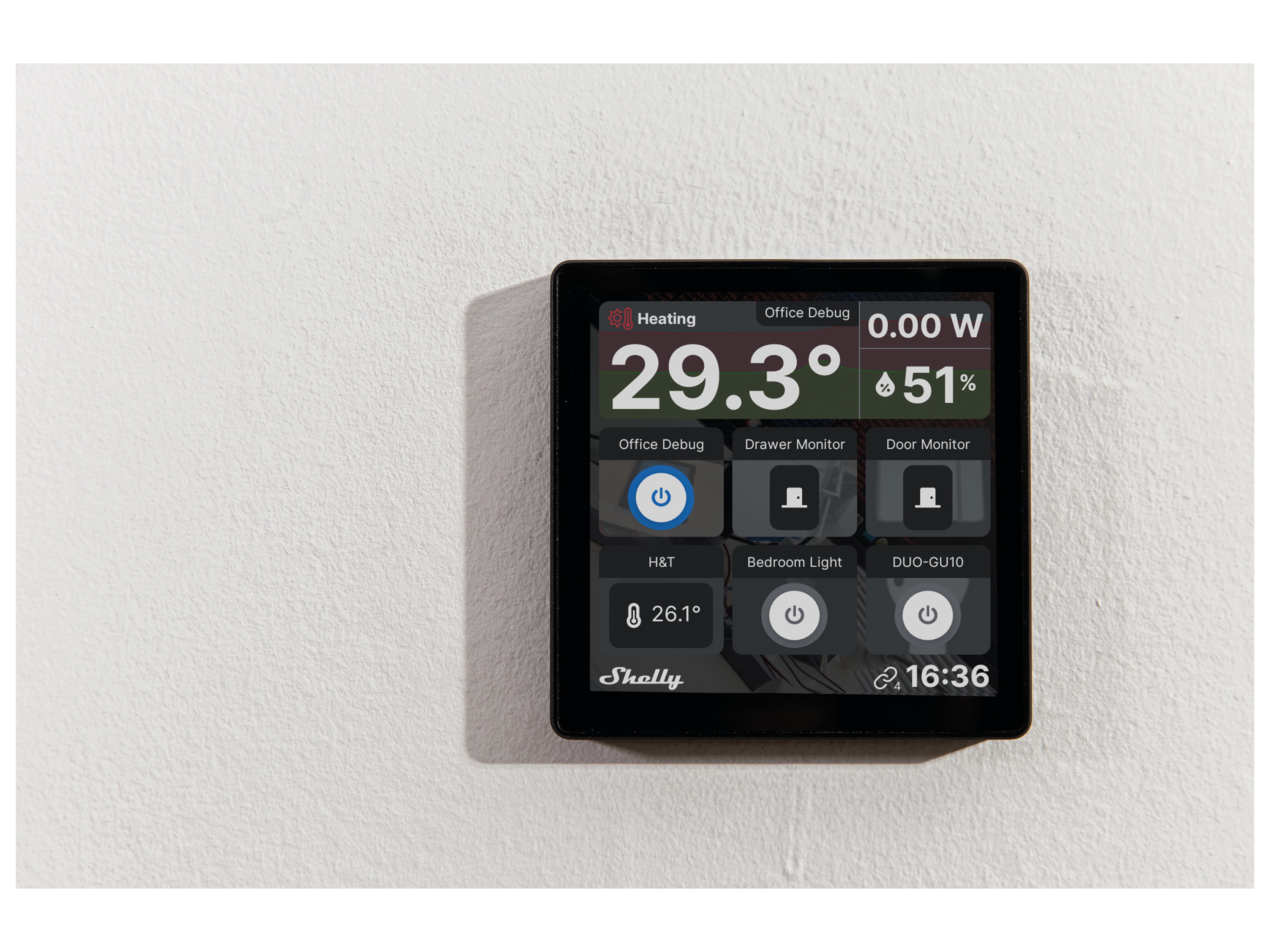SHELLY WLAN-Schaltaktor Wall Display, Android, UP, schwarz SHELLY WLAN-Schaltaktor Wall Display, Android, UP, schwarz