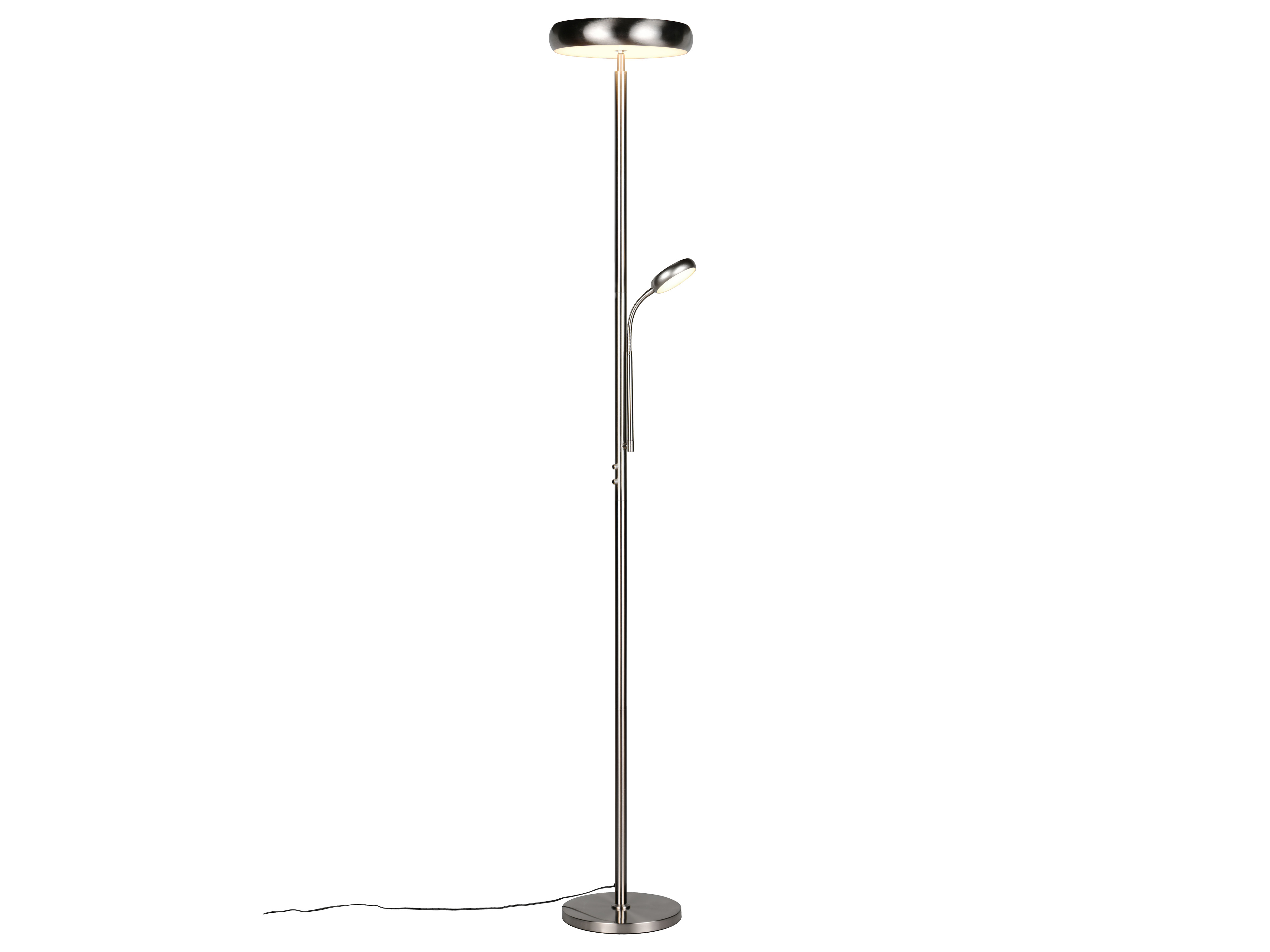 REALITY LED-Stehleuchte Palermo R45741107, 23W, 3000... 6500K, 2500lm, CCT, IP20, Nickel