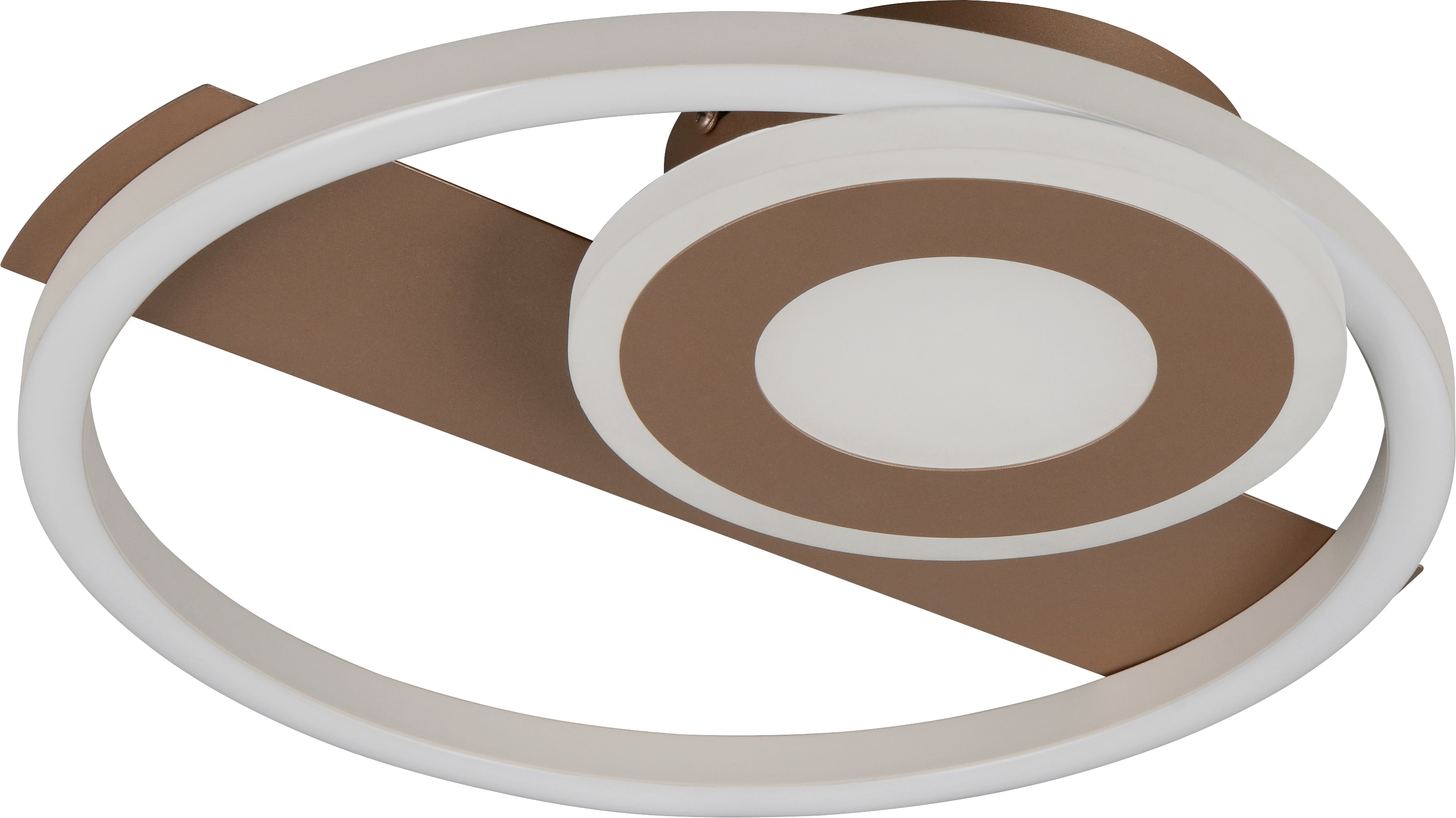 REALITY LED-Deckenleuchte HORUS, R63671165, 22W, 2500lm, 3000K, coffee