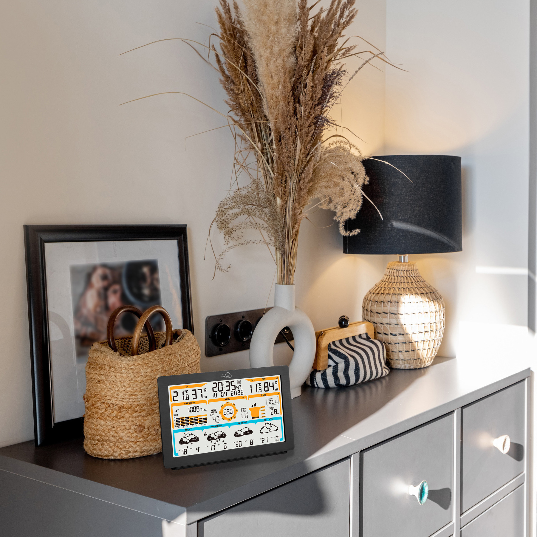 TFA WLAN Funk-Wetterstation TFA.me ID-05, schwarz