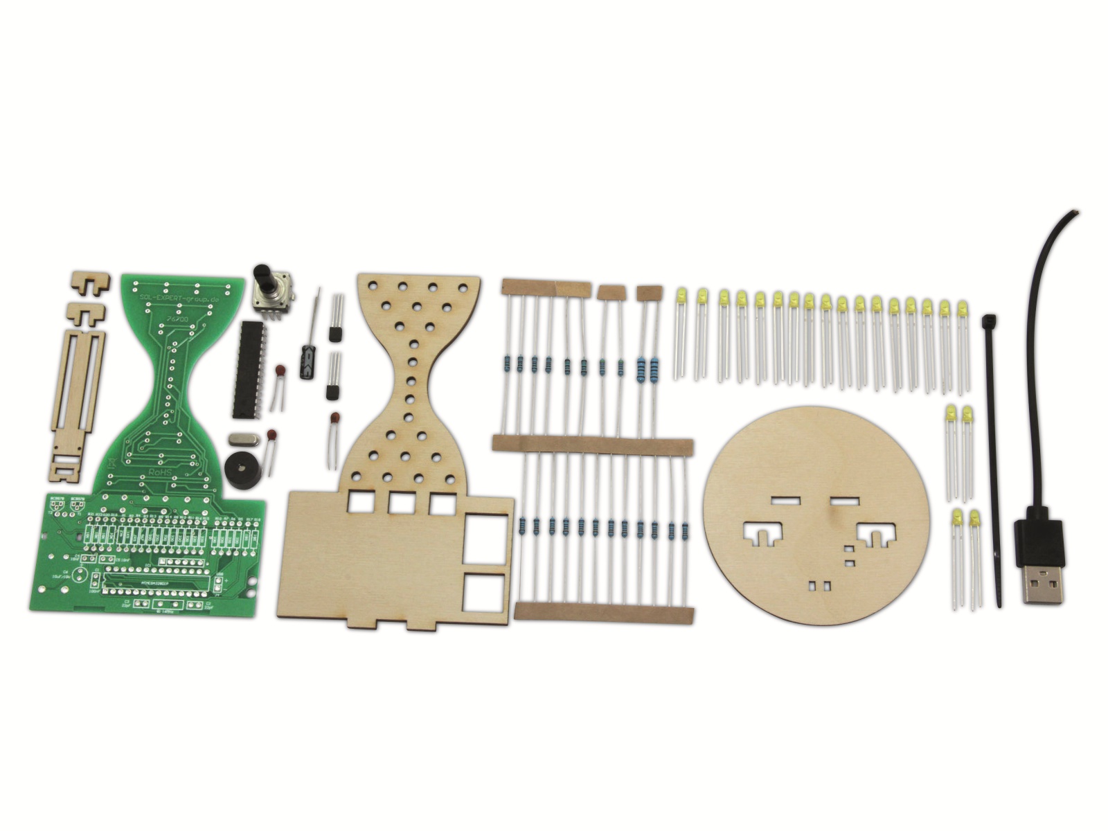 SOL-EXPERT Lötbausatz "Sanduhr VARIOSAND" Platinenbausatz zum Selberlöten