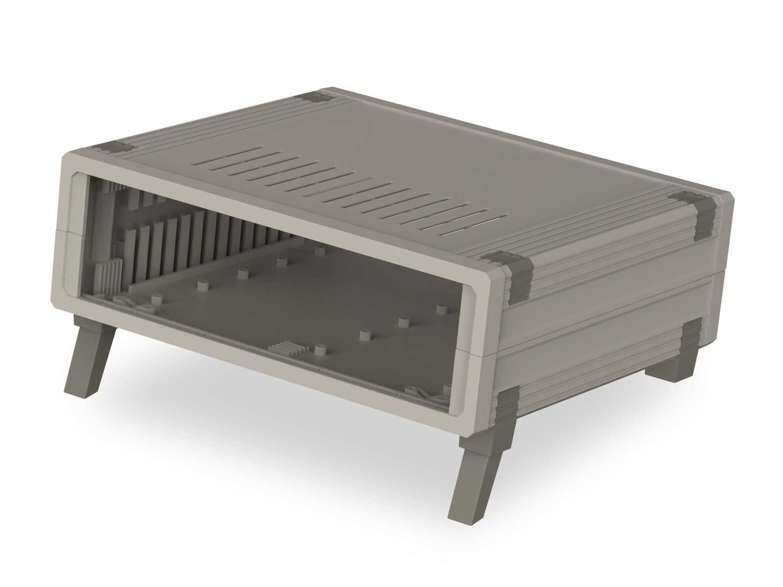 BOPLA Pultgehäuse, Ultramas, UM 52011 L-SET, ABS, 224,3x198,9x72,4mm, IP 30, lichtgrau, RAL 7035 BOPLA Pultgehäuse, Ultramas, UM 52011 L-SET, ABS, 224,3x198,9x72,4mm, IP 30, lichtgrau, RAL 7035