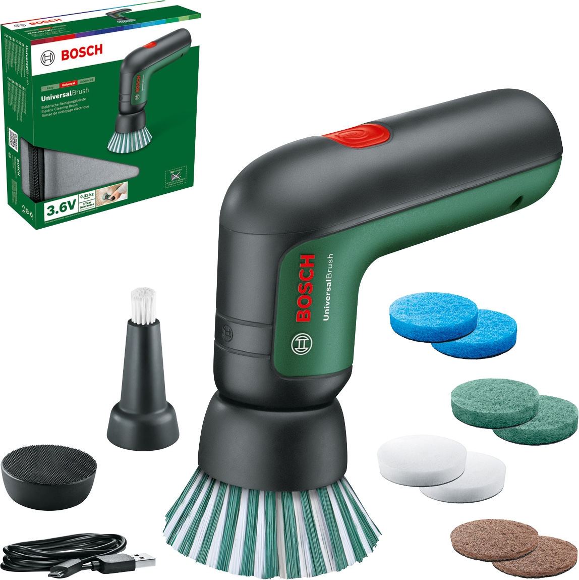 BOSCH Akku-Reinigungsbürste UniversalBrush, 06033E0002