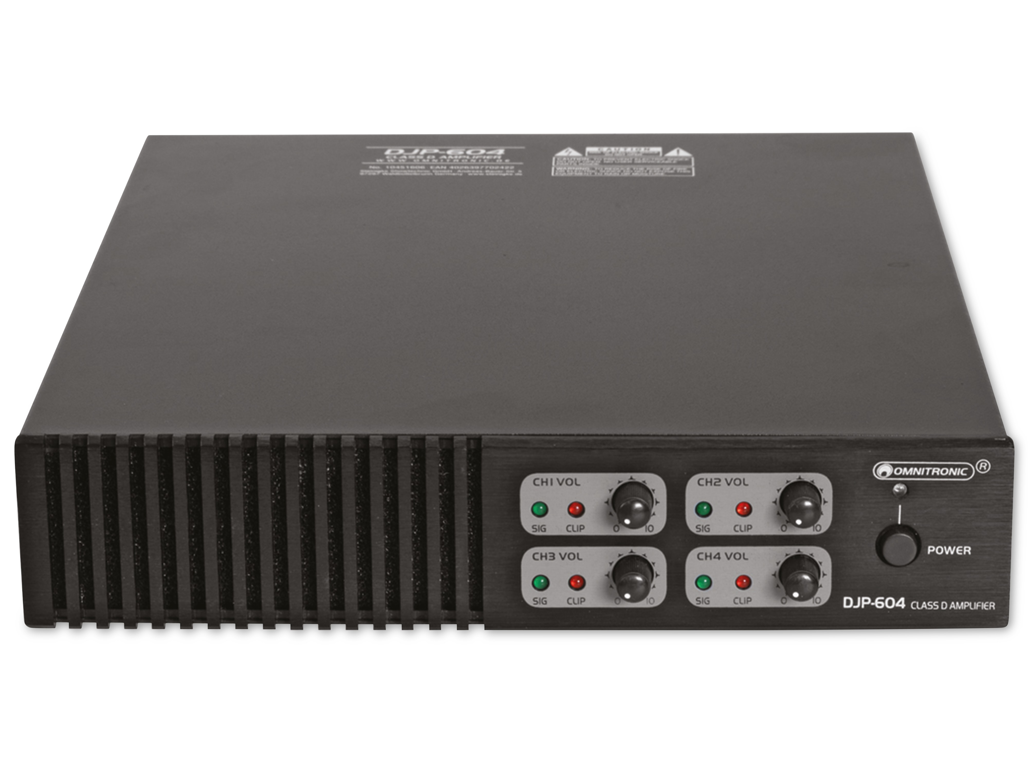 OMNITRONIC Endstufe DJP-604, 4-Kanal Class-D