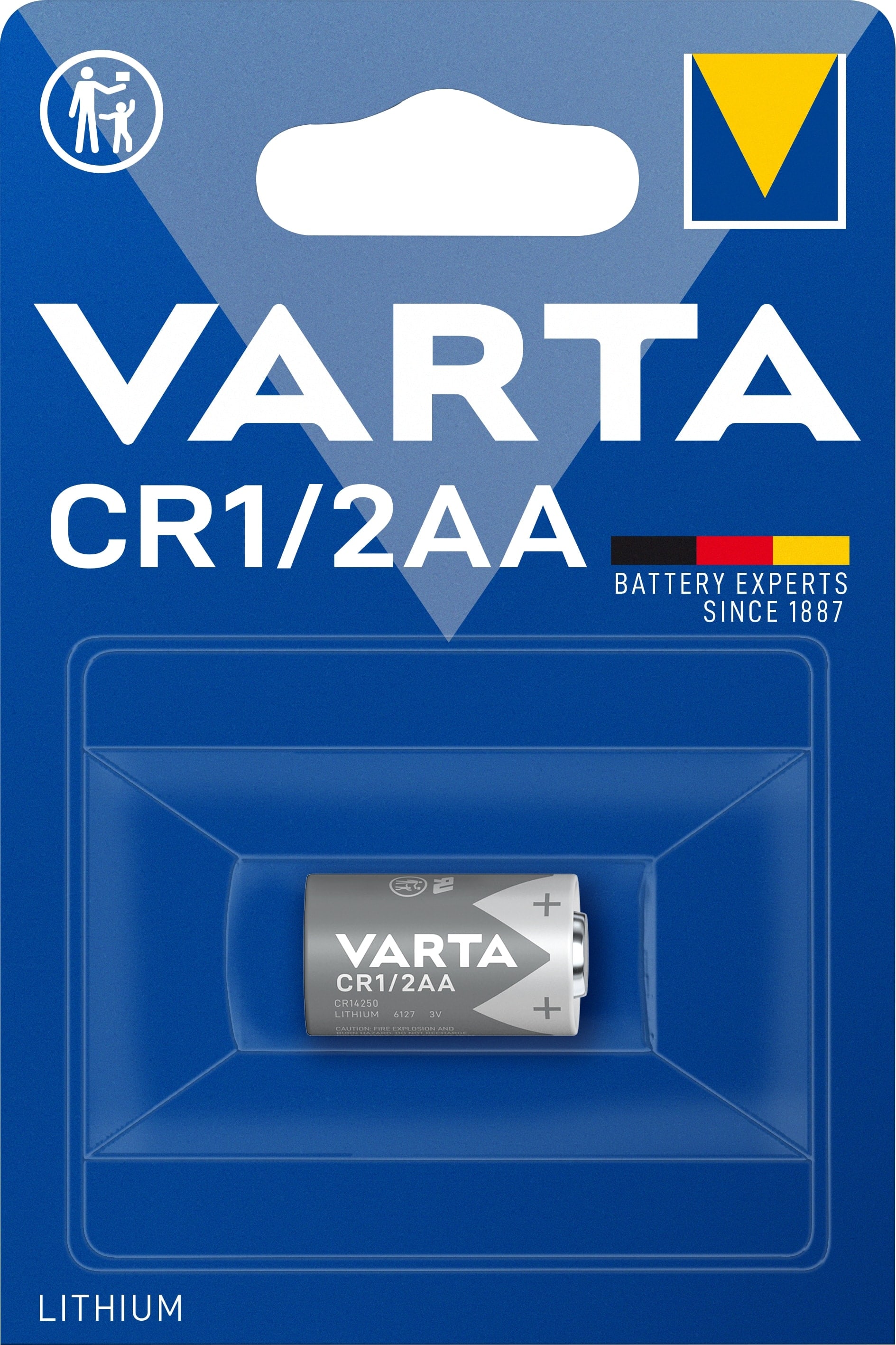 VARTA Lithium-Batterie CR1/2AA, 3 V-, 950 mAh
