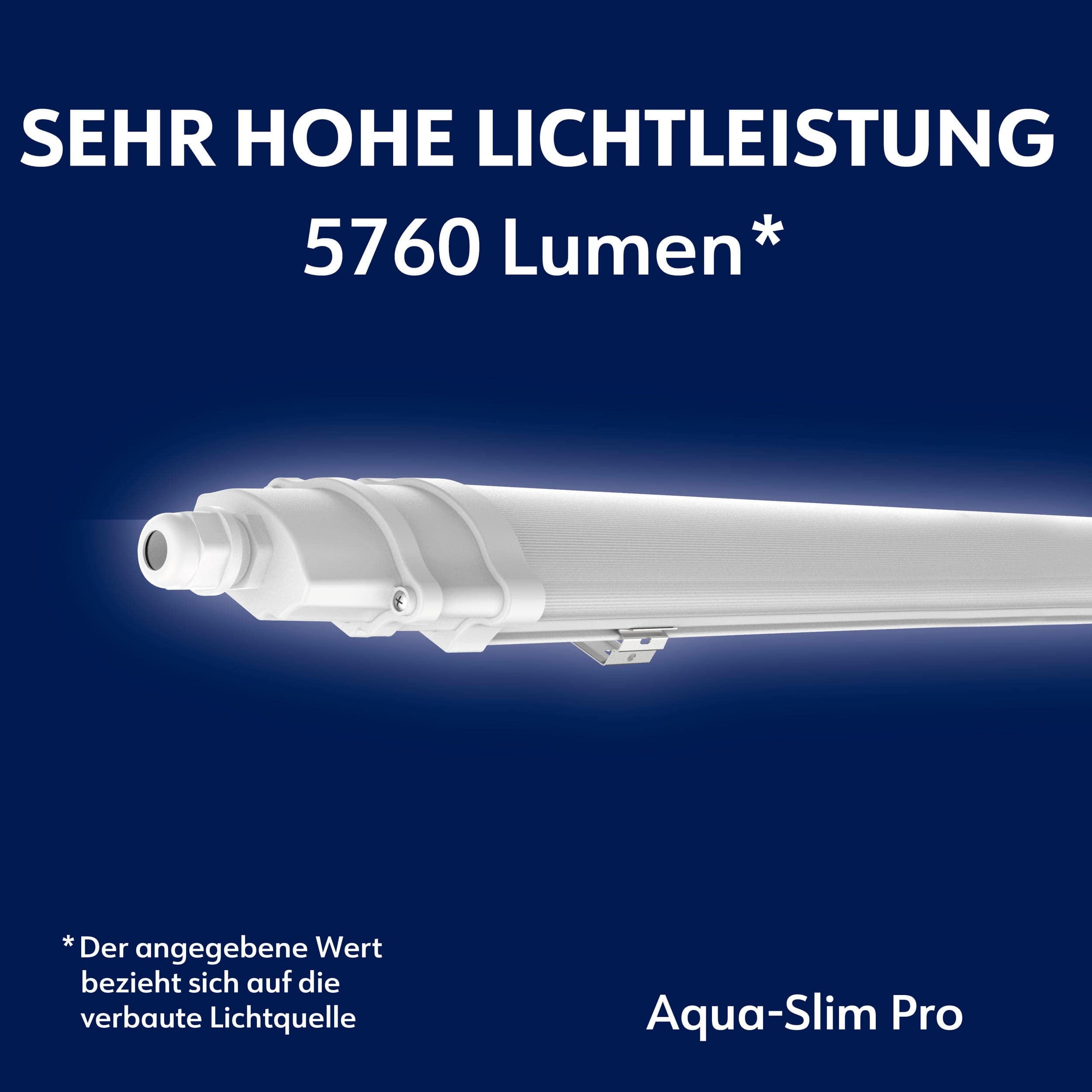 MÜLLER-LICHT LED-Feuchtraumleuchte Aqua-Slim Pro, 36W, 5760lm, 4000K, IP65 MÜLLER-LICHT LED-Feuchtraumleuchte Aqua-Slim Pro, 36W, 5760lm, 4000K, IP65