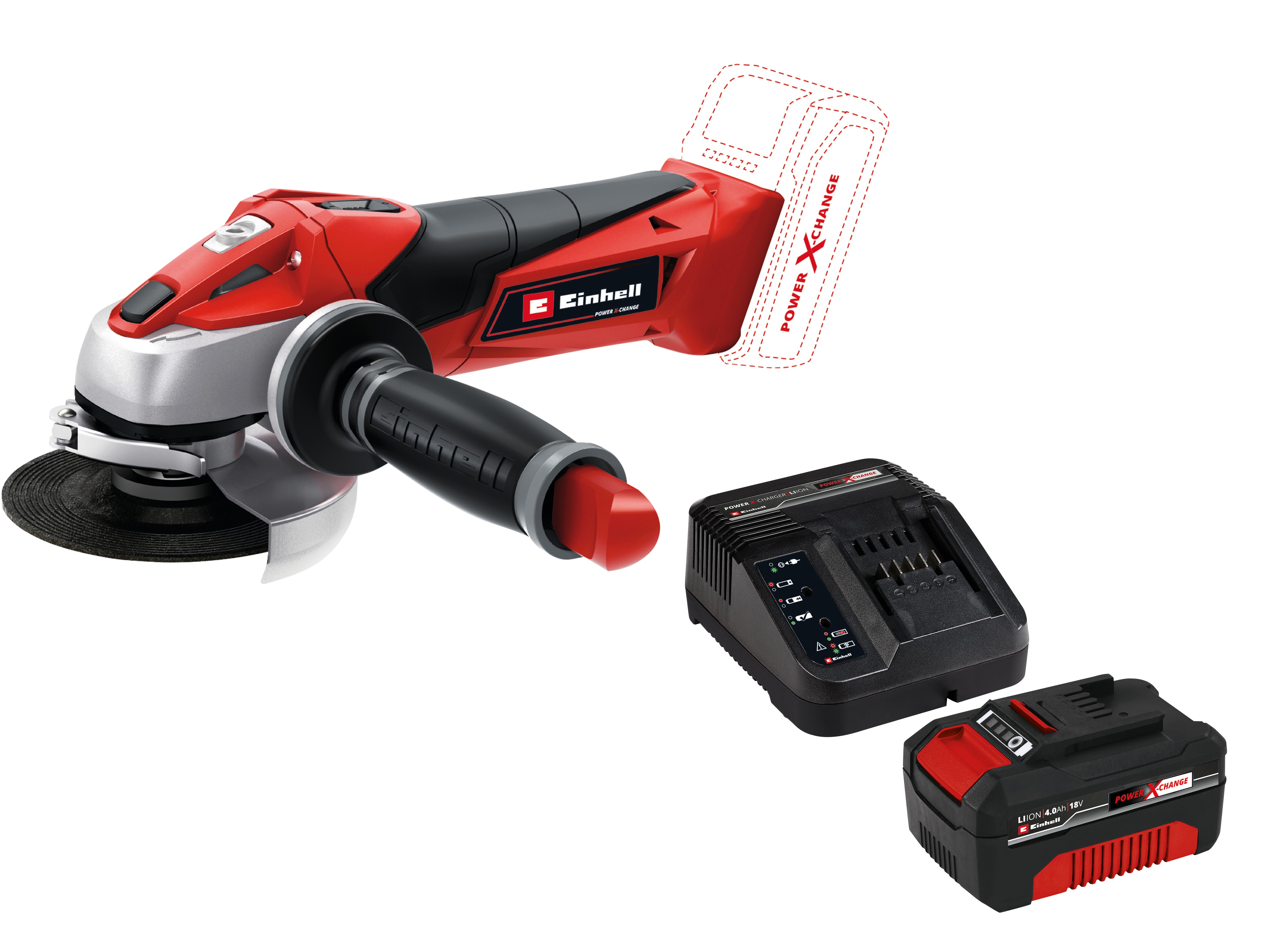 EINHELL Akku-Winkelschleifer TE-AG 18/115 Li Kit (1x 4,0 Ah) EINHELL Akku-Winkelschleifer TE-AG 18/115 Li Kit (1x 4,0 Ah)