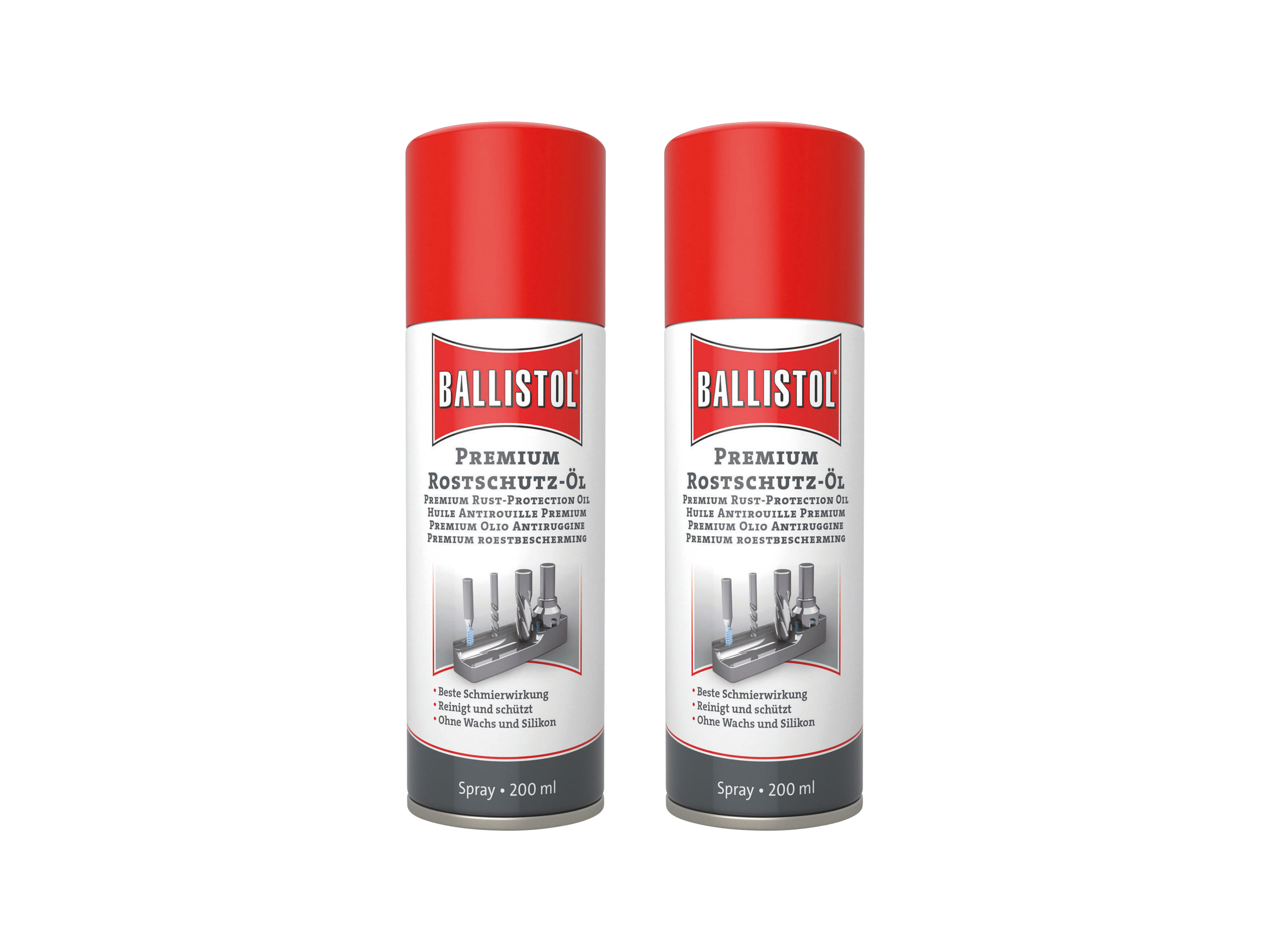 BALLISTOL Premium Rostschutz-Öl Spray, 200 ml, 2 Stück