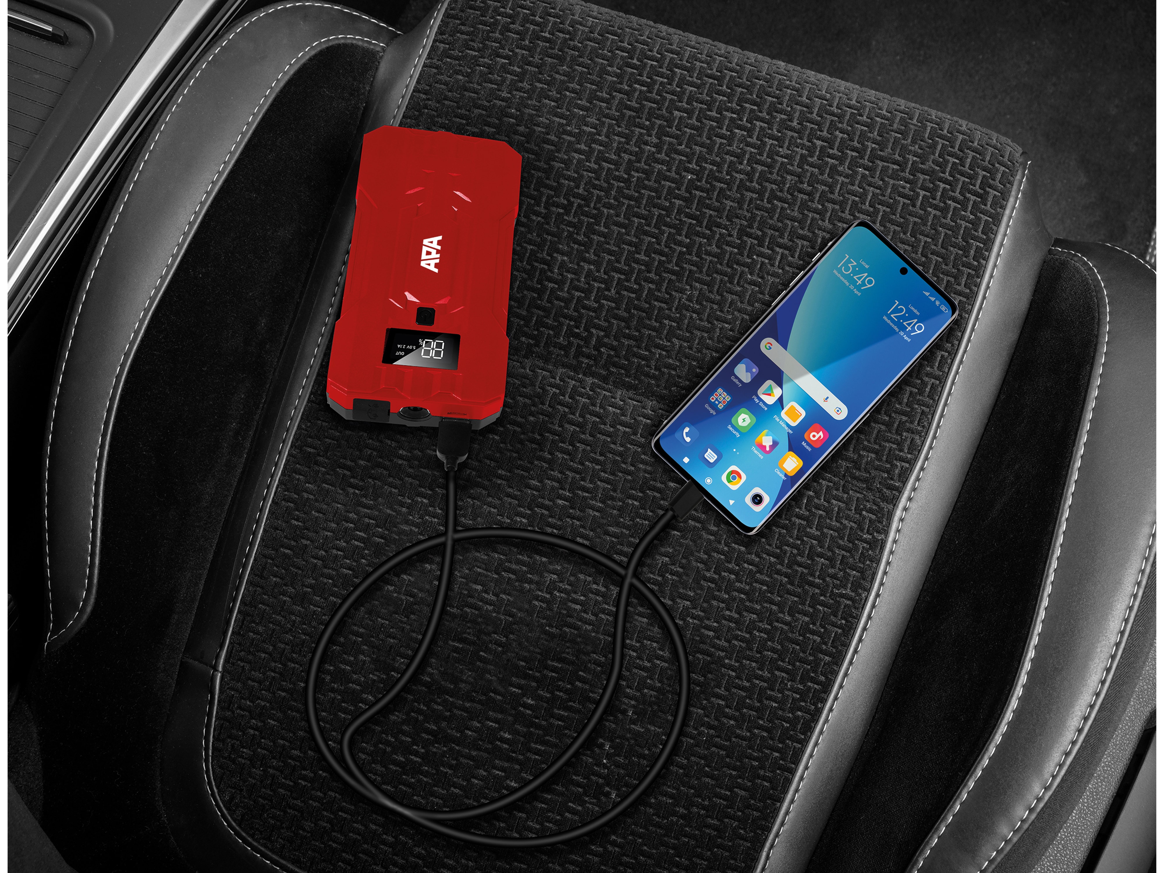 APA Lithium Powerpack 10.000 mAh, mit Starthilfe 16443