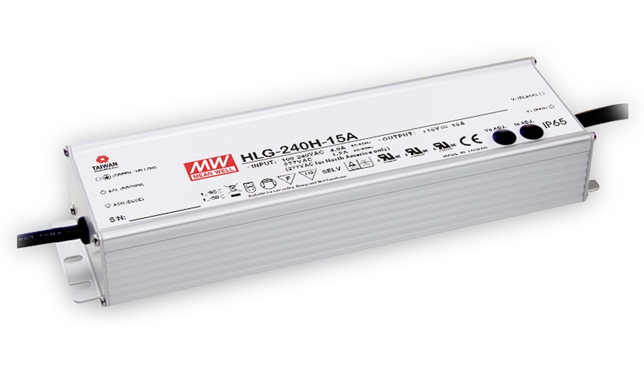 MEAN WELL LED-Netzteil HLG-240H-12, 12V-/16A MEAN WELL LED-Netzteil HLG-240H-12, 12V-/16A