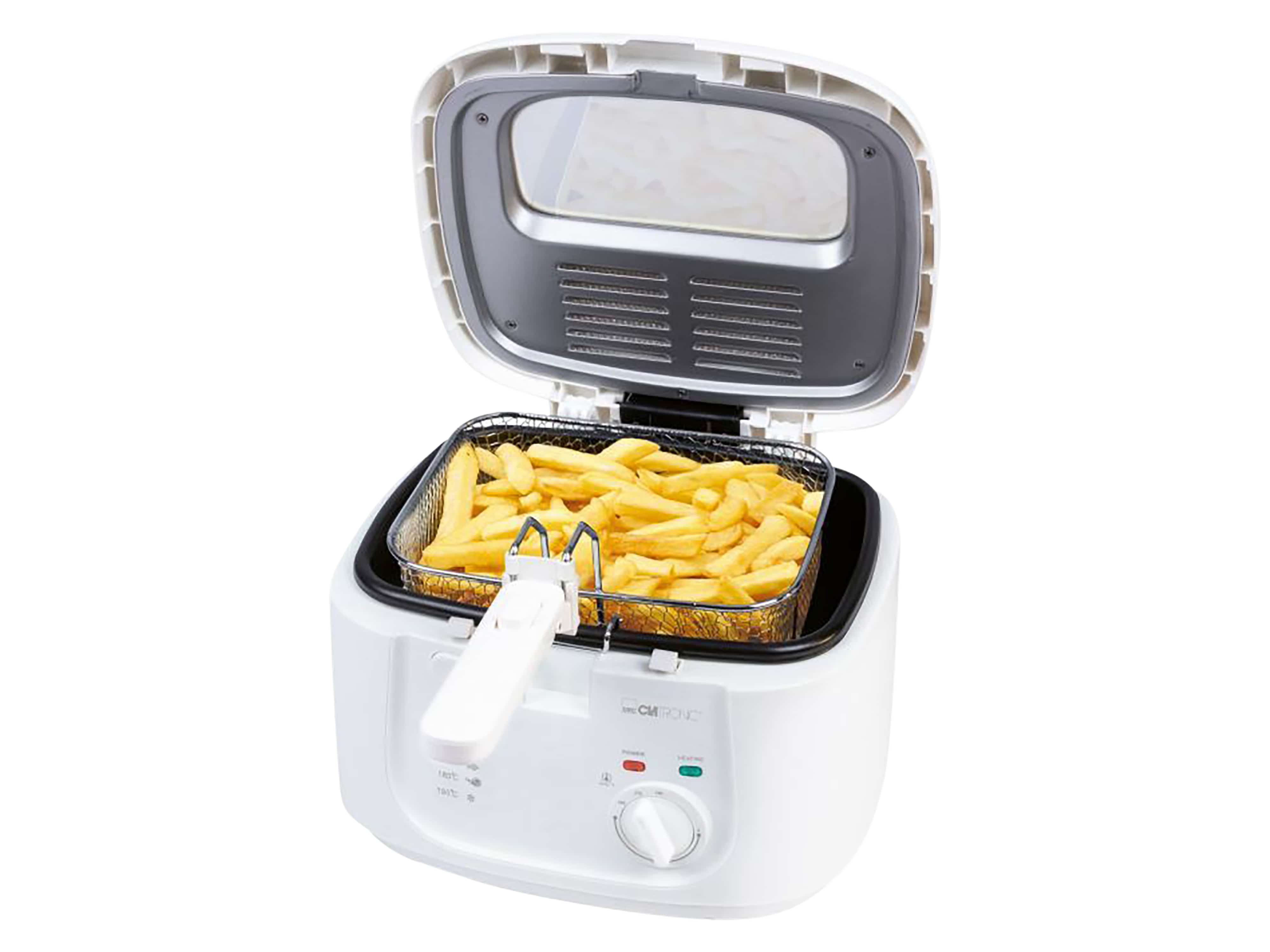 CLATRONIC Fritteuse 2,5L (Öl) FR 3771, antihaftbeschichtet, Cool Toch, 1800W, weiß CLATRONIC Fritteuse 2,5L (Öl) FR 3771, antihaftbeschichtet, Cool Toch, 1800W, weiß