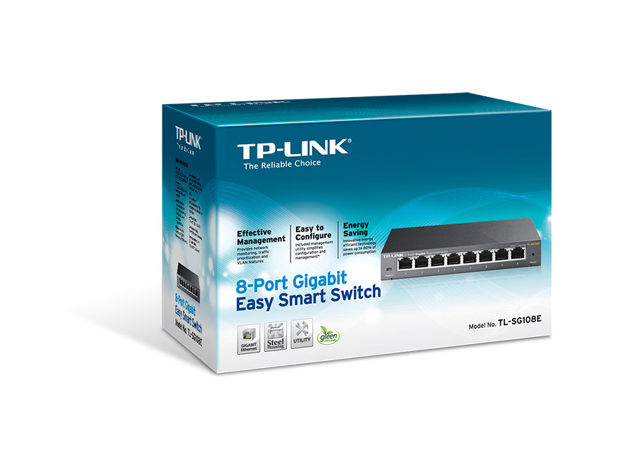 TP-LINK Gigabit Netzwerk-Switch TL-SG108E, 8-Port