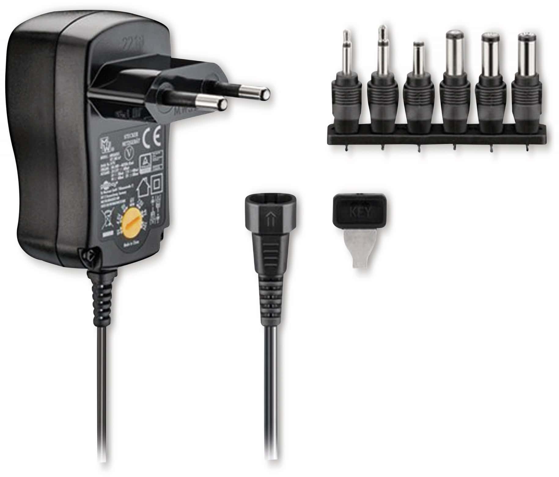 GOOBAY Universal-Steckernetzteil 67950, 3...12 V-, 7,2 W