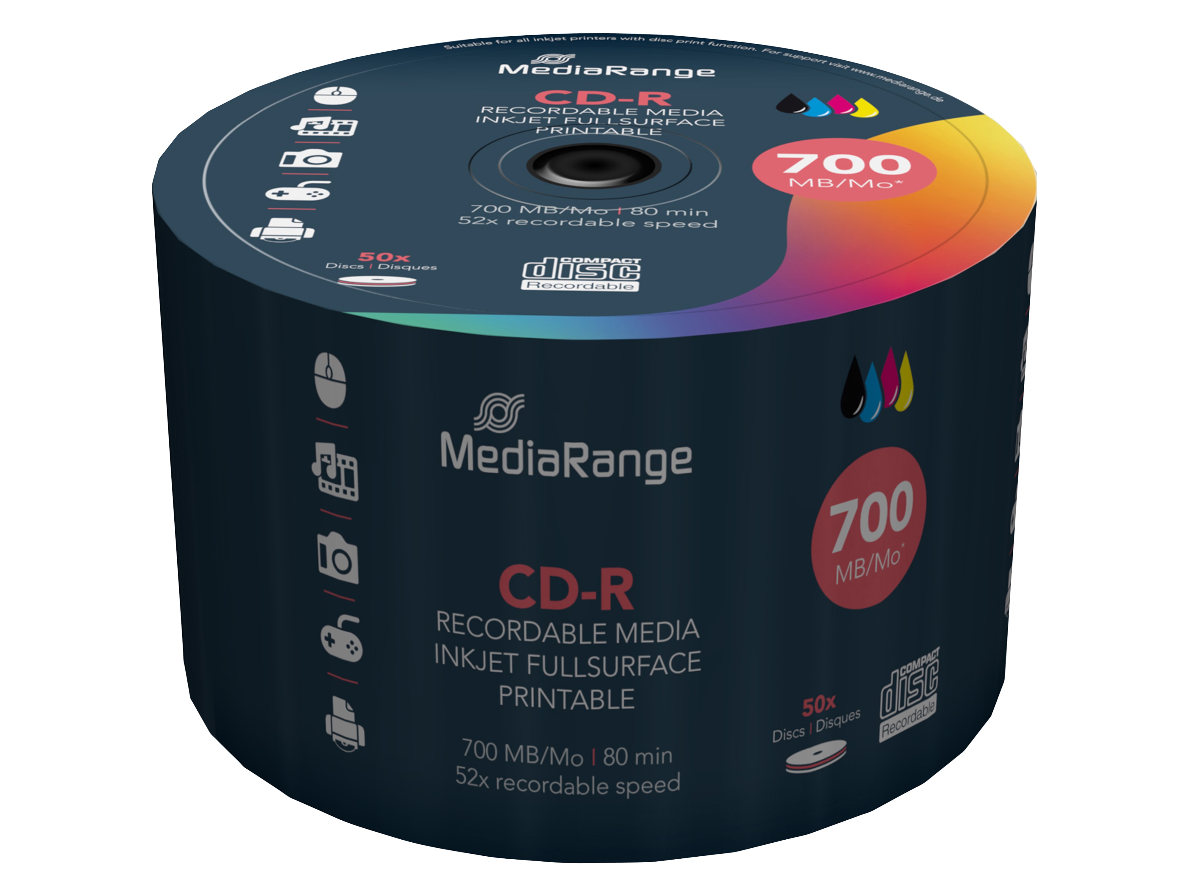MEDIARANGE CD-Spindel MR208 80min 700MB MEDIARANGE CD-Spindel MR208 80min 700MB