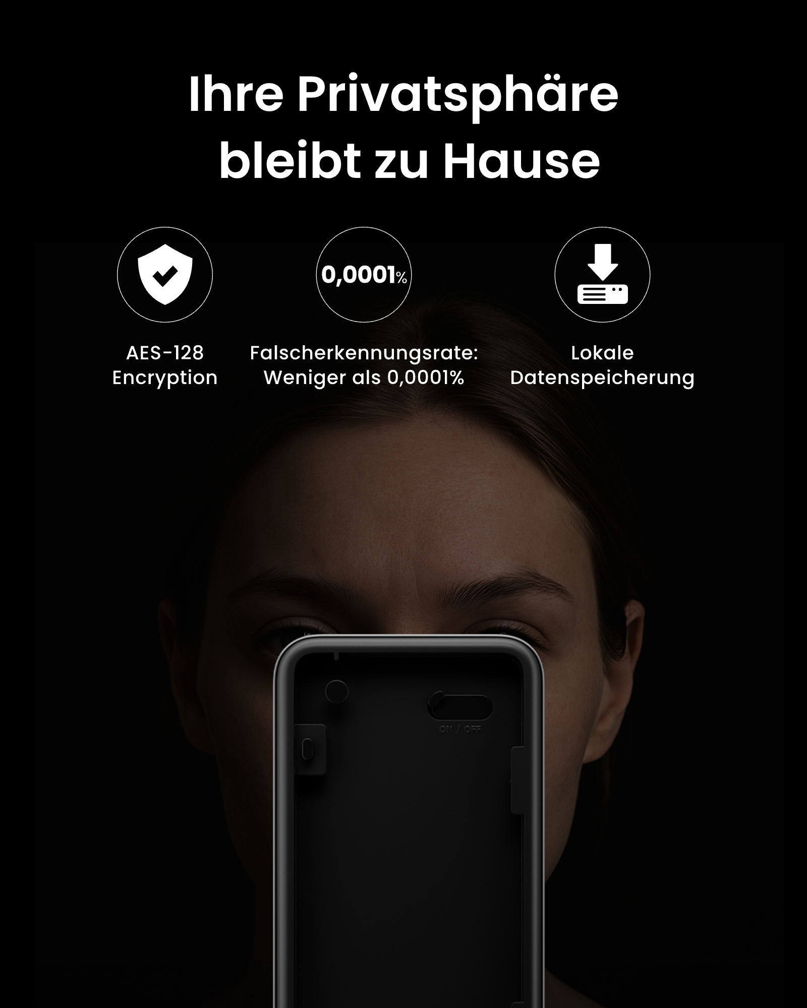 SWITCHBOT Smartes Codeschloss, Keypad Vision für Lock, schwarz