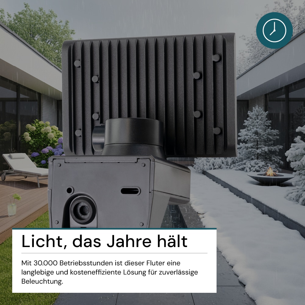 LUXULA LED-Fluter LX400191, 20 W, 2100 lm, 4000 K, schwarz LUXULA LED-Fluter LX400191, 20 W, 2100 lm, 4000 K, schwarz