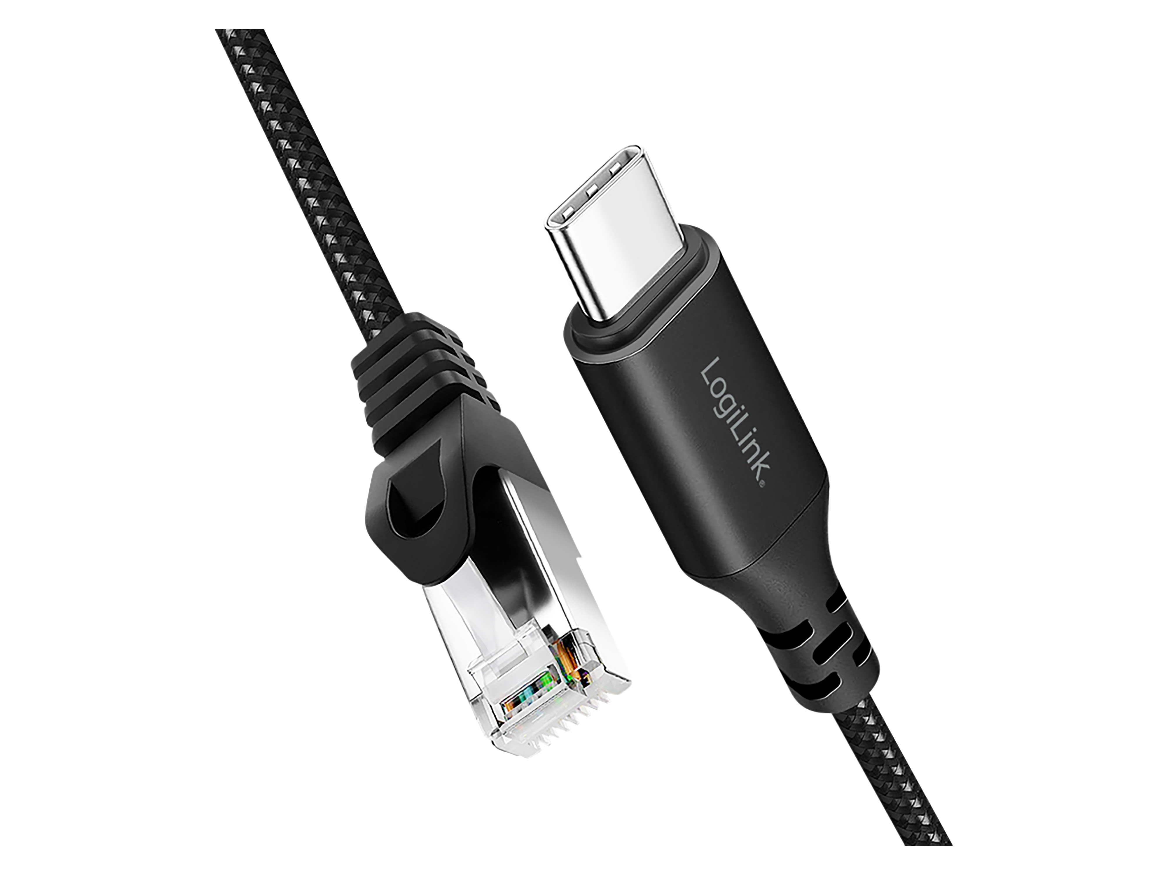 LOGILINK USB-C Ethernet-Kabel CAT6 CU0410 USB-C 3.2 auf RJ 45 1m