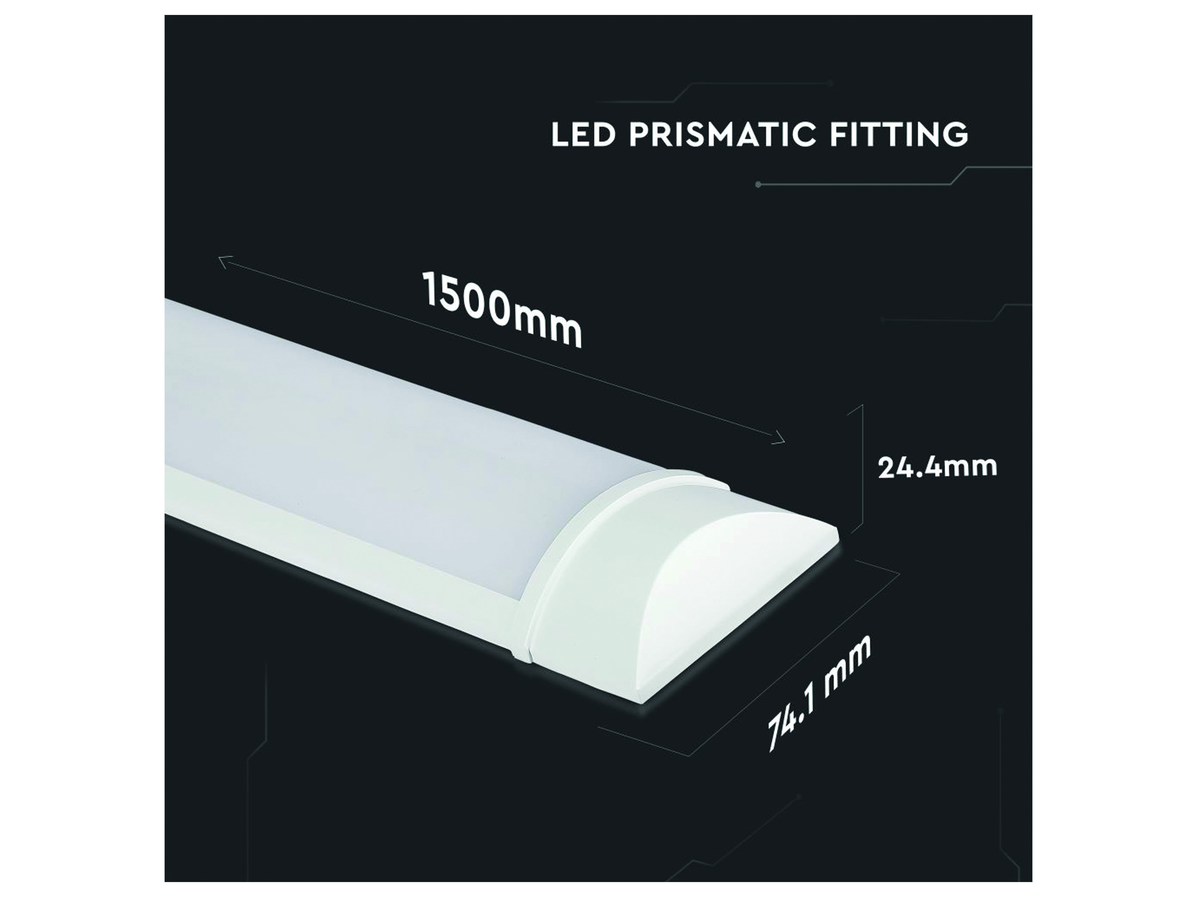 V-TAC LED-Deckenleuchte, 8338 (6494) EEK: D 38 W, 5900 lm, 4000 K, 1500 mm