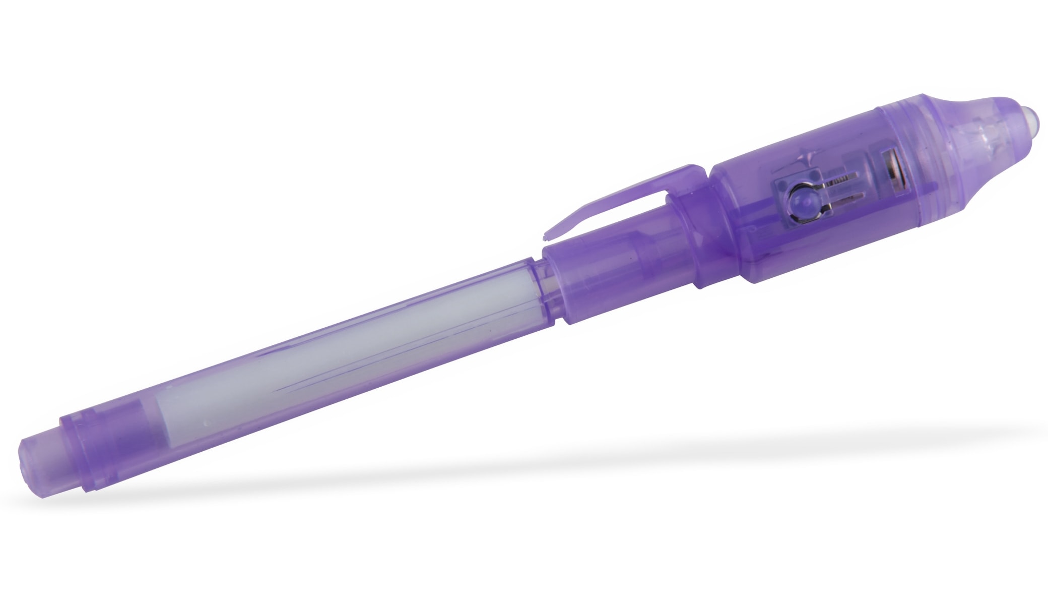 Unsichtbarer Stift, sichtbar unter UV-Licht