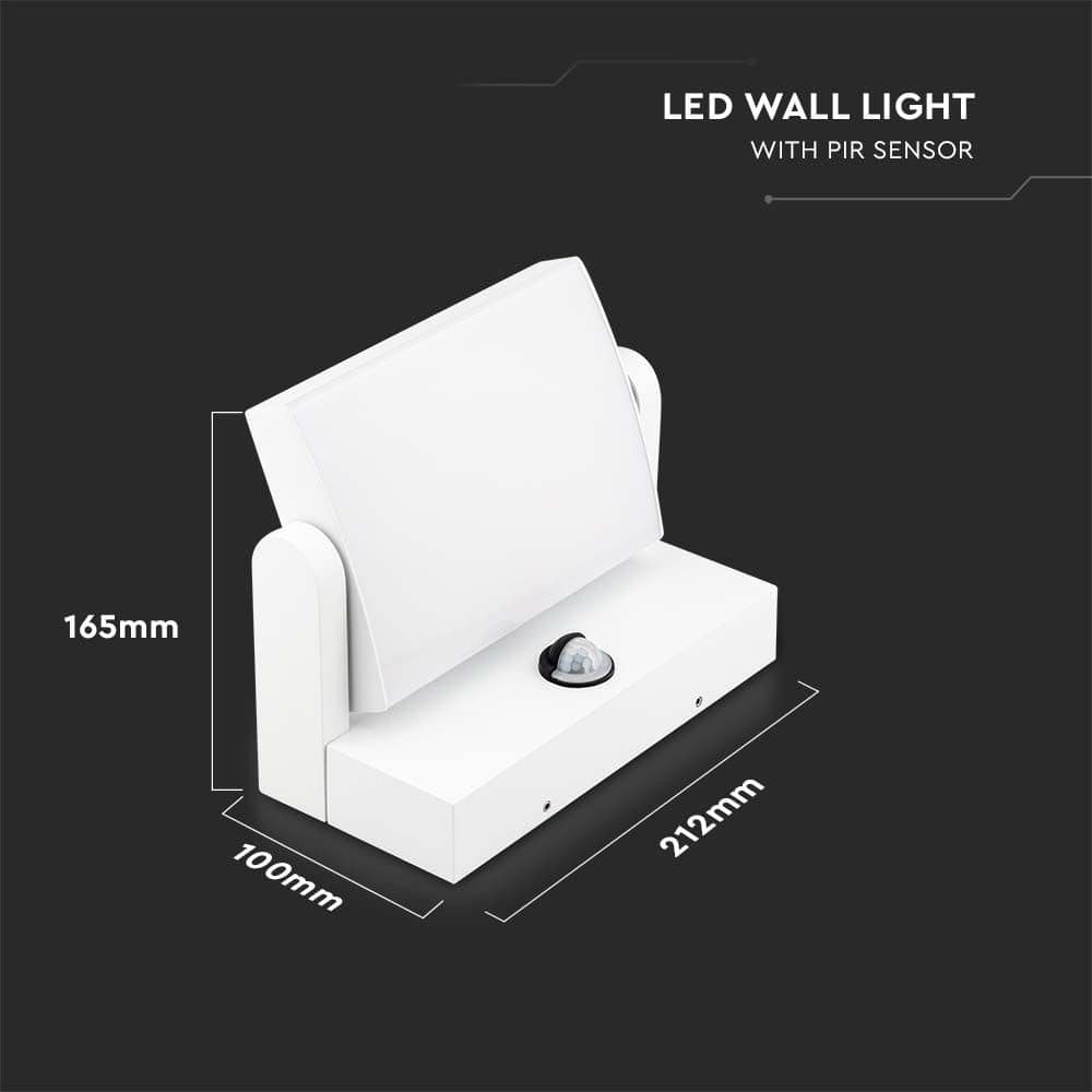 V-TAC LED-Fluter VT-11020S, EEK: E, 17 W, 2580 lm, 4000 K, Sensor, weiß, 212x165x100 mm V-TAC LED-Fluter VT-11020S, EEK: E, 17 W, 2580 lm, 4000 K, Sensor, weiß