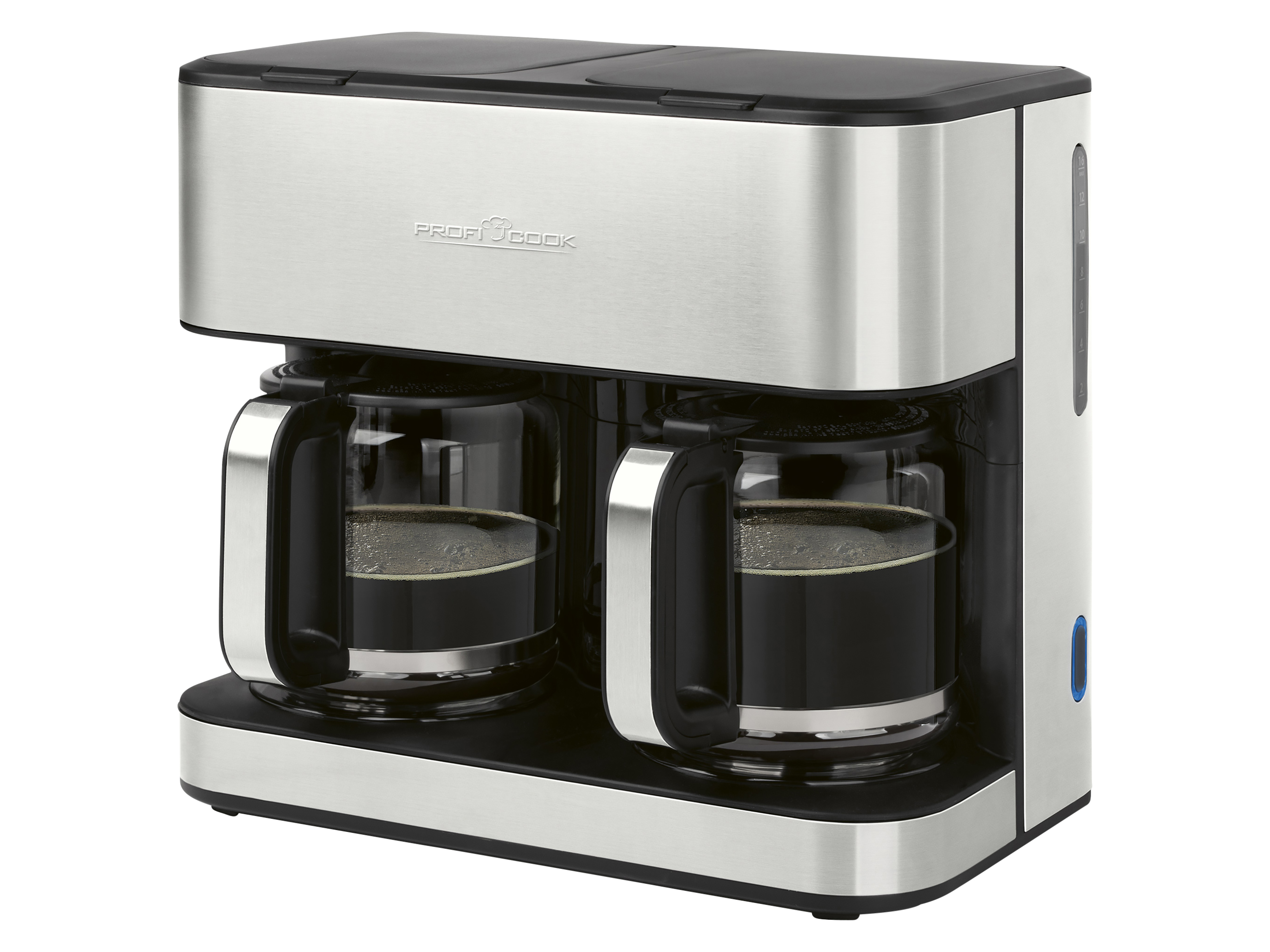 PROFI COOK Doppelkaffeemaschine PC-KAD, 1308, 3,6 L, 2000 W, edelstahl