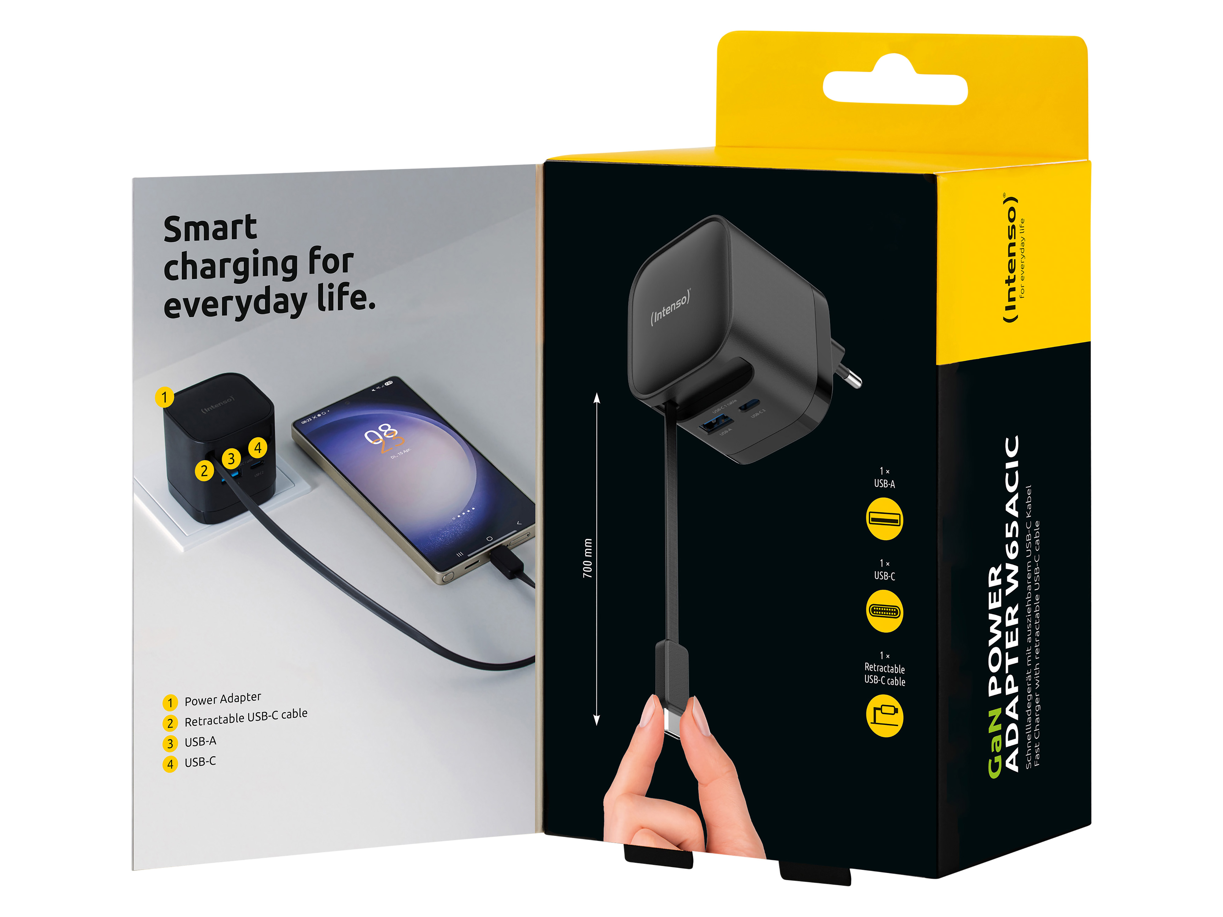 INTENSO Netzteil 7806520, 65 W, Schwarz