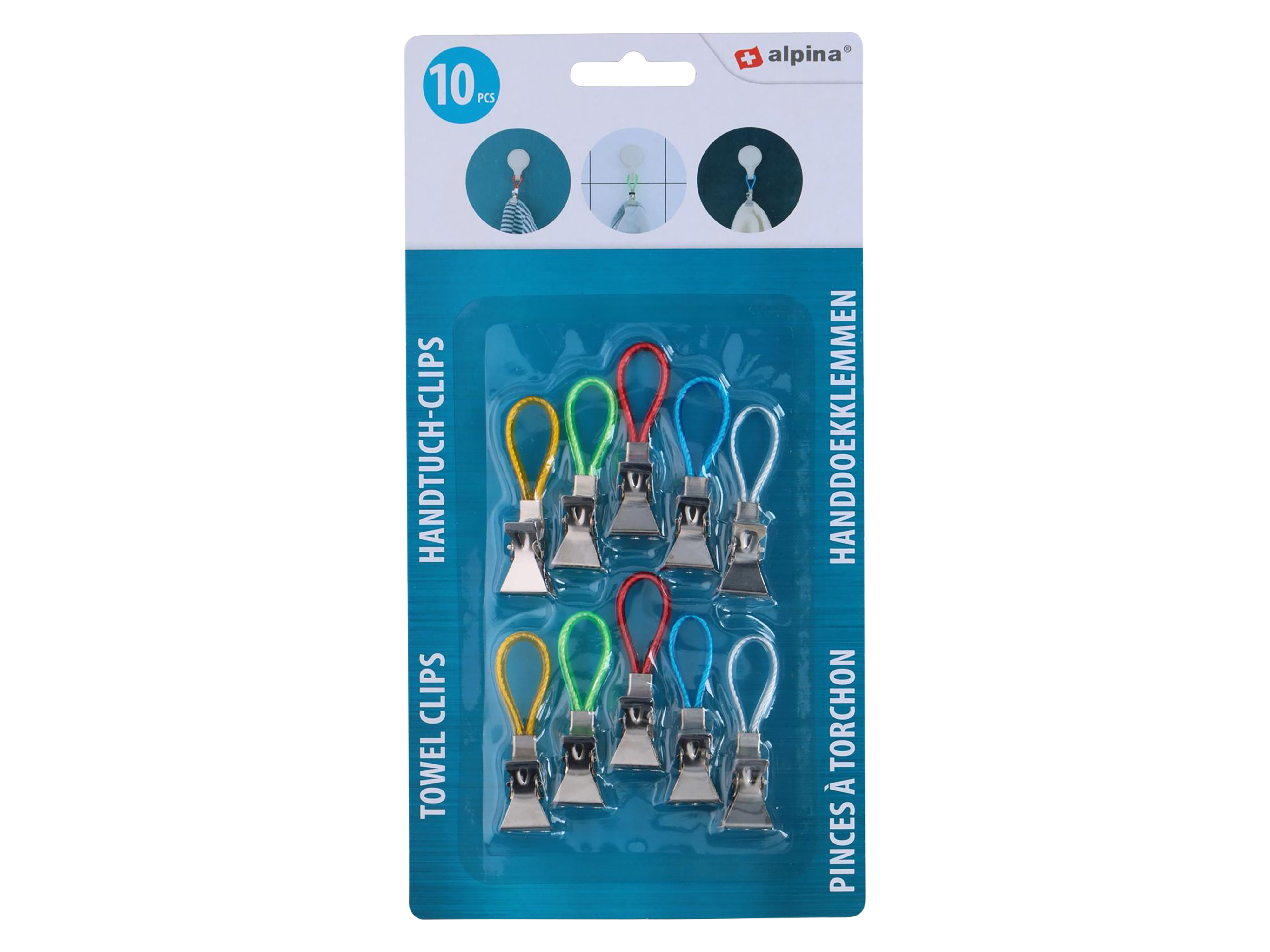 ALPINA Handtuch-Clips, 10 Stück