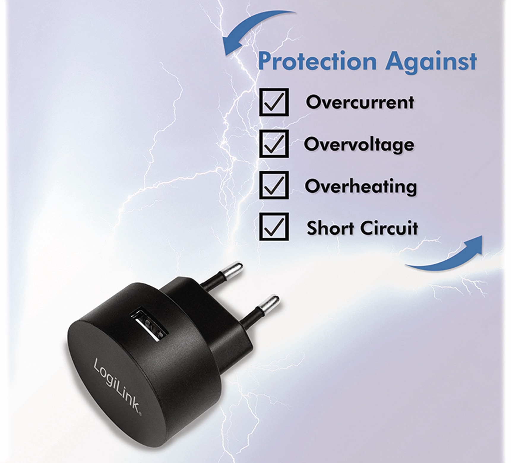 LOGILINK USB-Lader PA0217, 2,1 A, schwarz