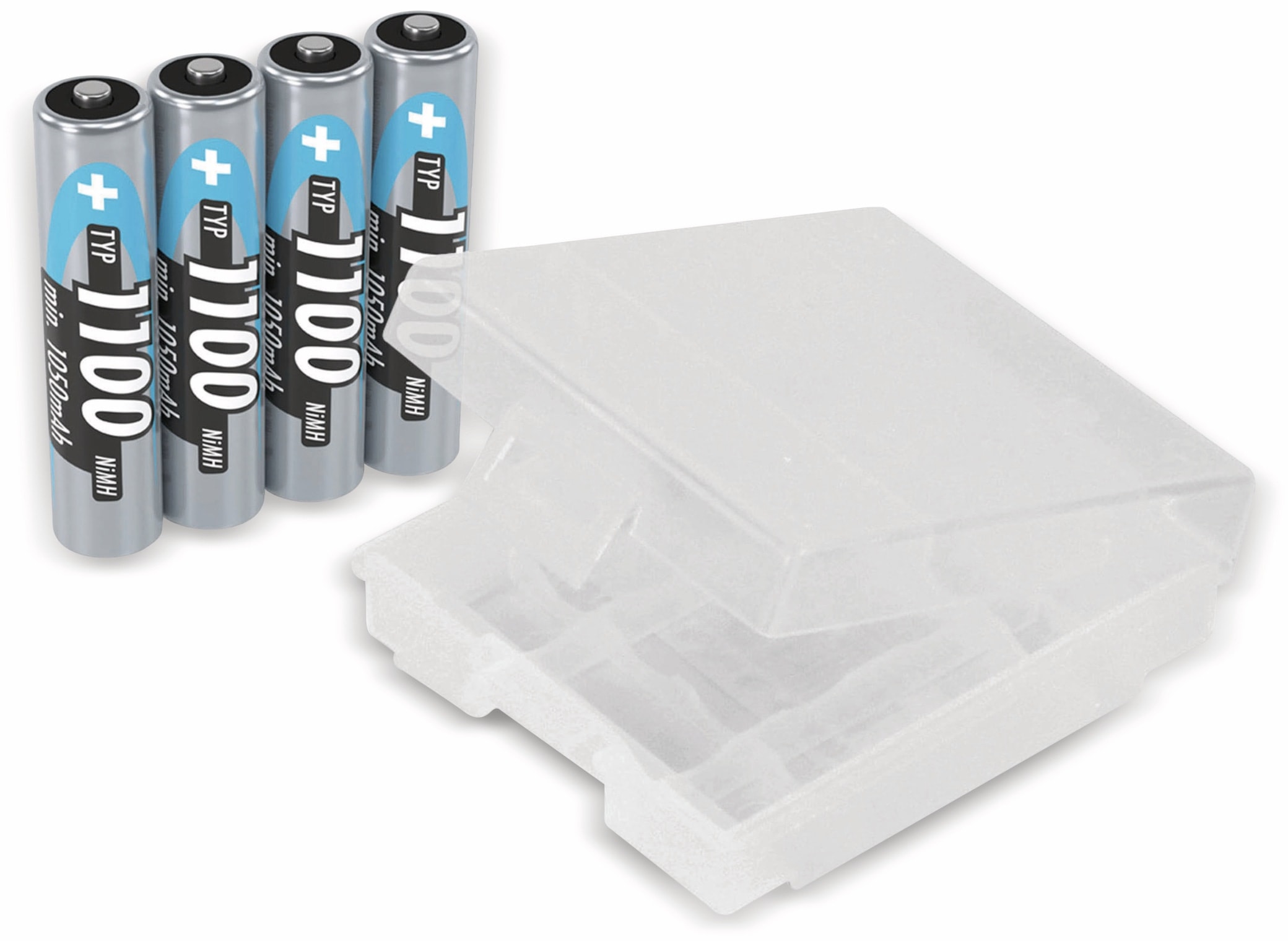 ANSMANN NiMH-Micro-Akku 1100 mAh, 4 Stück, mit Batterienbox ANSMANN NiMH-Micro-Akku 1100 mAh, 4 Stück, mit Batterienbox