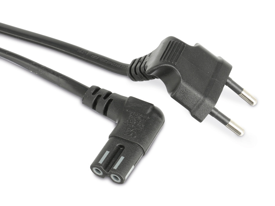 GOOBAY Euro-Netzkabel, schwarz, 2 m GOOBAY Euro-Netzkabel, schwarz, 2 m