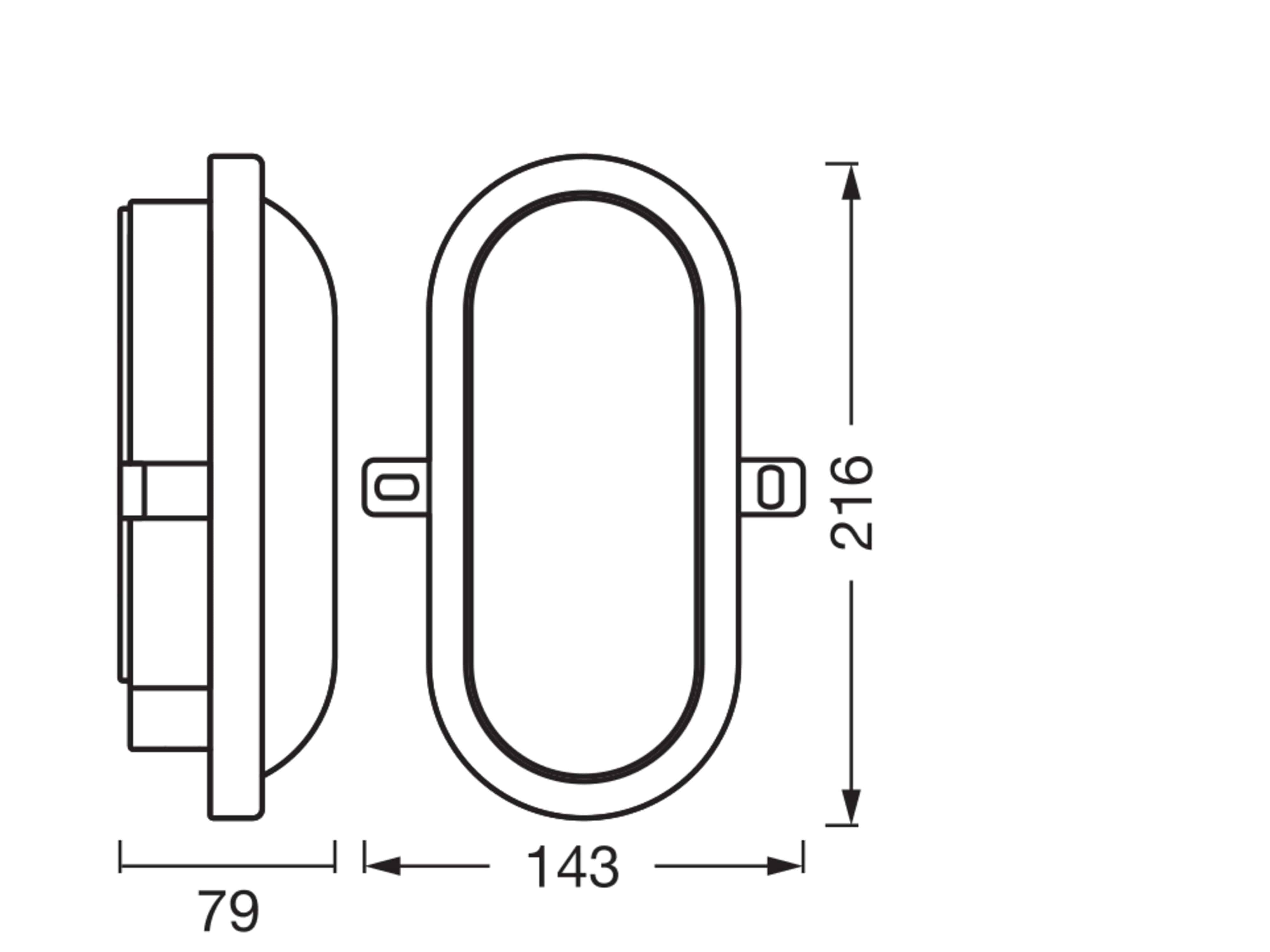 LED-Wandleuchte OSRAM, Bulkhead, 11W, 840lm, 4000K, IP56, weiß