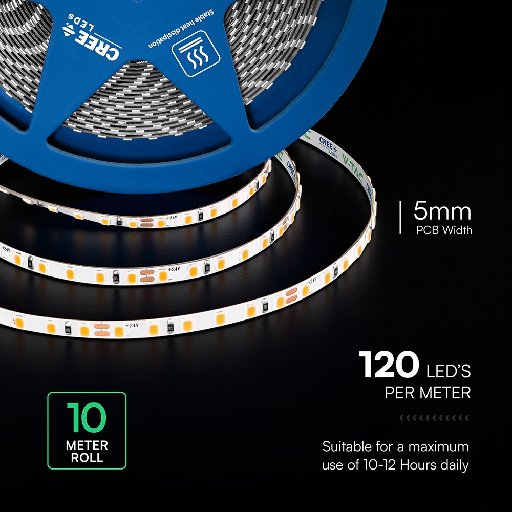 V-TAC LED-Stripe, VT-240816, 80W, 4000K, EEK: F, 7600lm, 24V, 10m