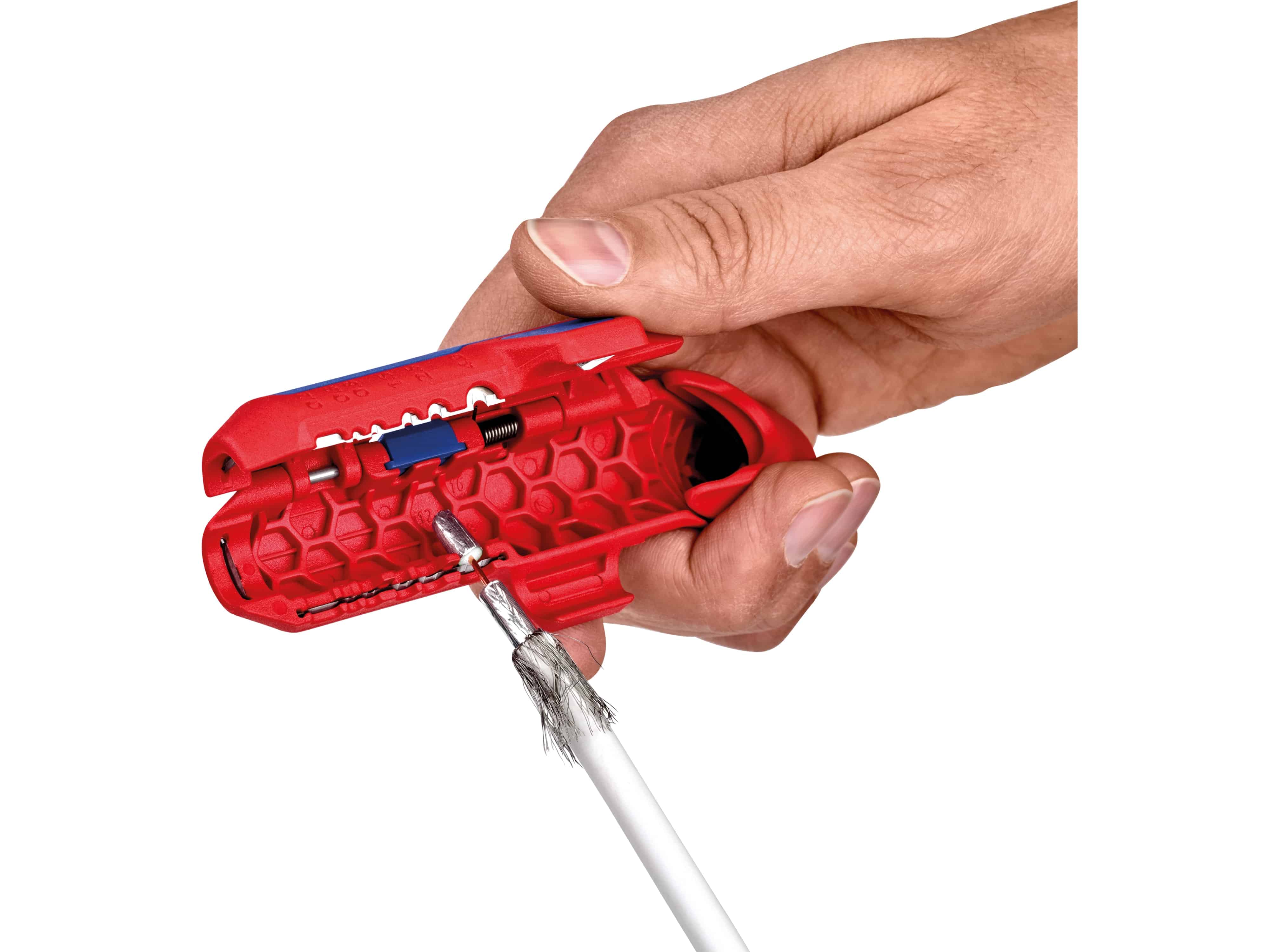 KNIPEX Universal-Abmantelungswerkzeug, ErgoStrip® 16 95 01 SB, für Rechtshänder KNIPEX Universal-Abmantelungswerkzeug, ErgoStrip® 16 95 01 SB, für Rechtshänder