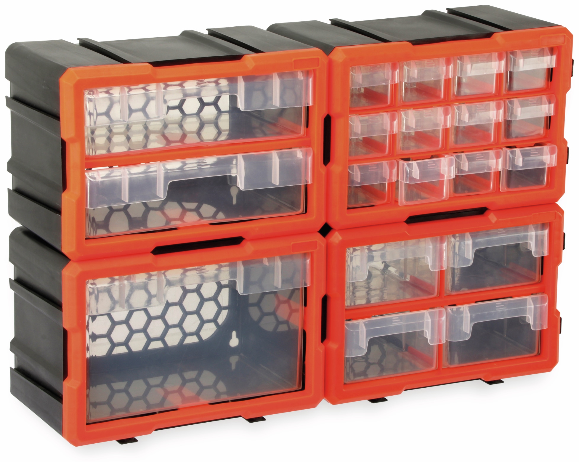 DAYTOOLS Werkzeugbox TW2019, Kunststoff,1-teilig, schwarz/orange