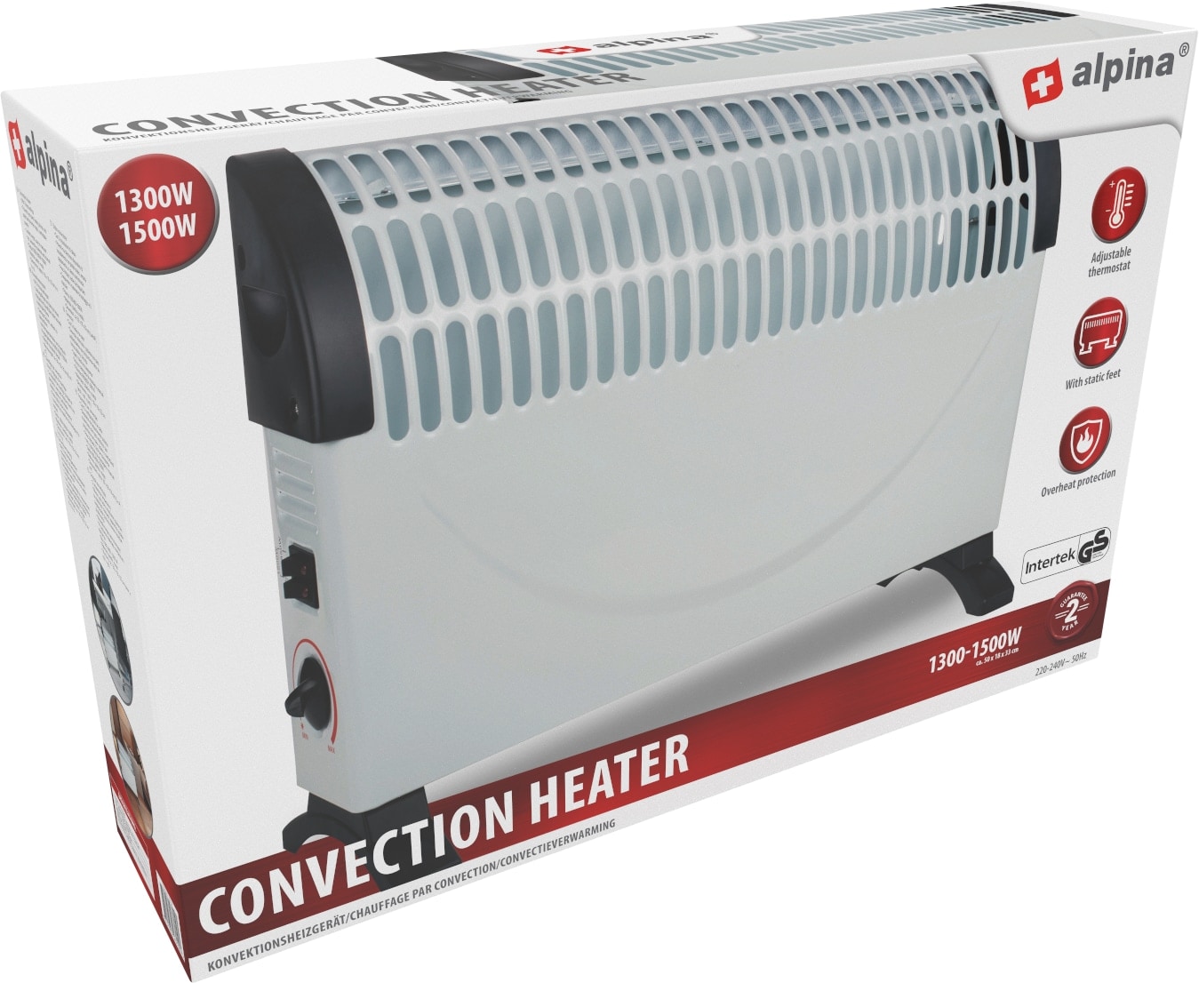 ALPINA Konvektionsheizgerät, 1500 W