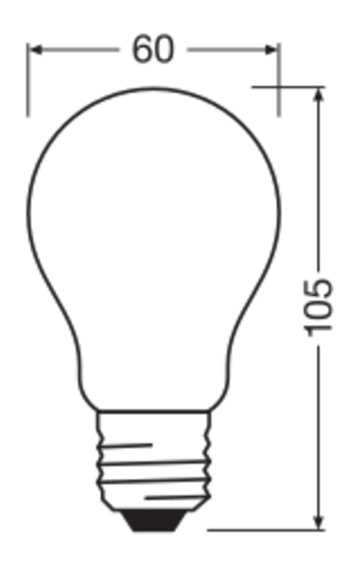 OSRAM LED-Lampe Classic, dimmbar, E27, 5 W, 2700 K, EEK: A, 1055 lm, warmweiß