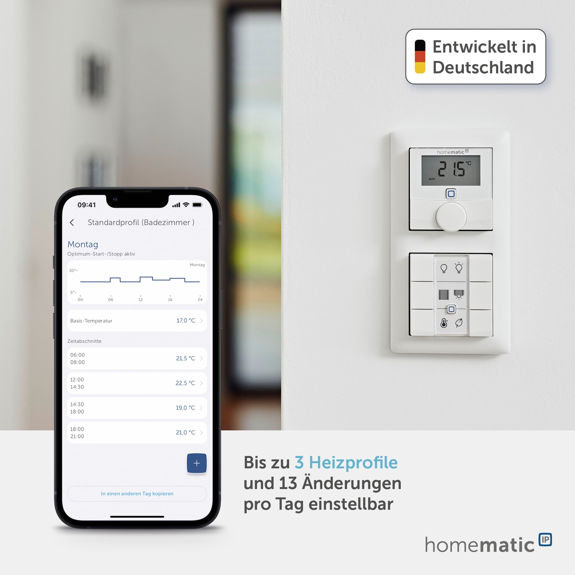 HOMEMATIC IP Smart Home 143159A0, Wandthermostat