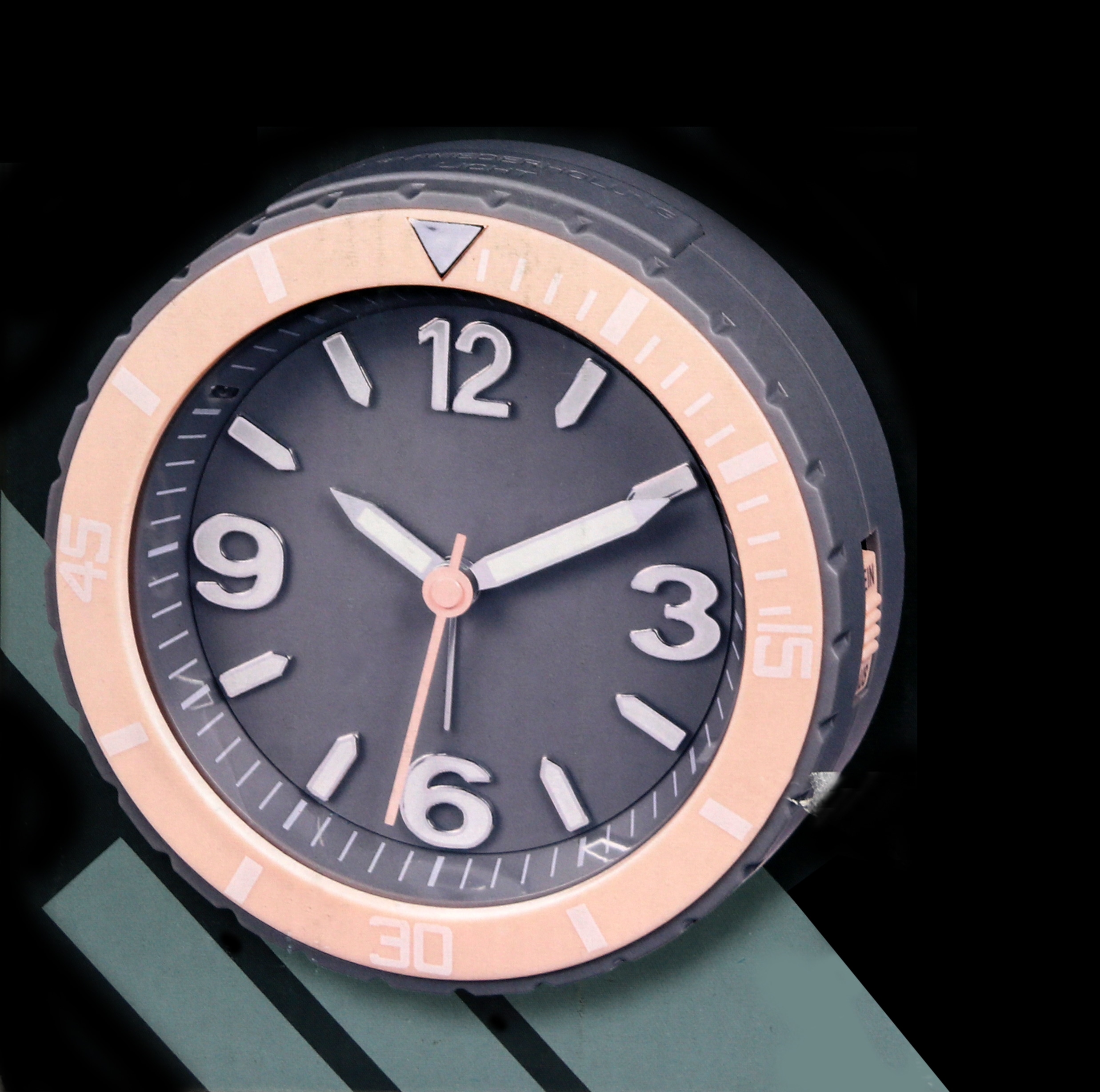 Wecker, COLOUR TIME, Ø13cm, grau/gelb Wecker, COLOUR TIME, Ø13cm, grau/rosa