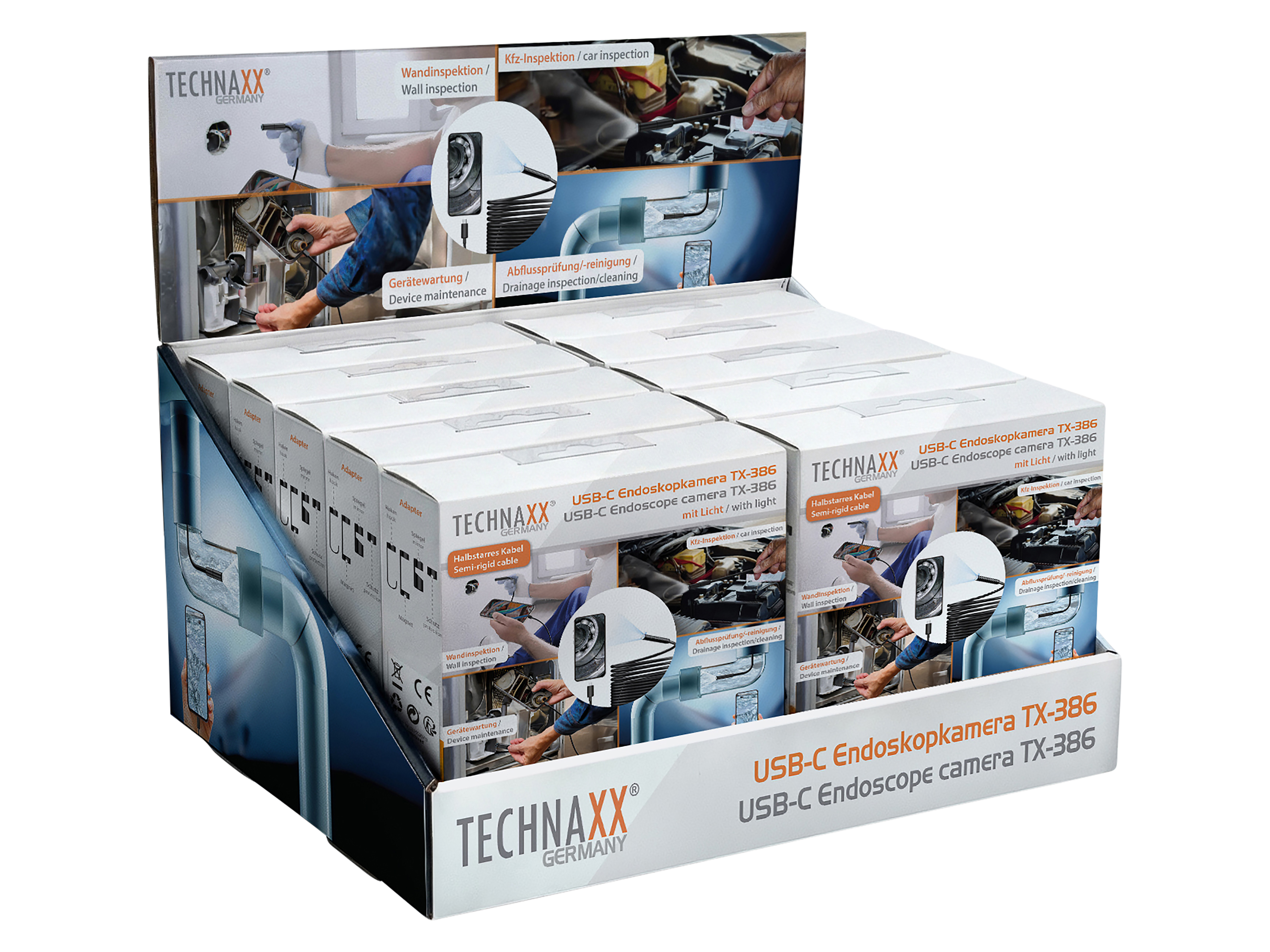 TECHNAXX USB-C Endoskopkamera TX-386, mit Licht