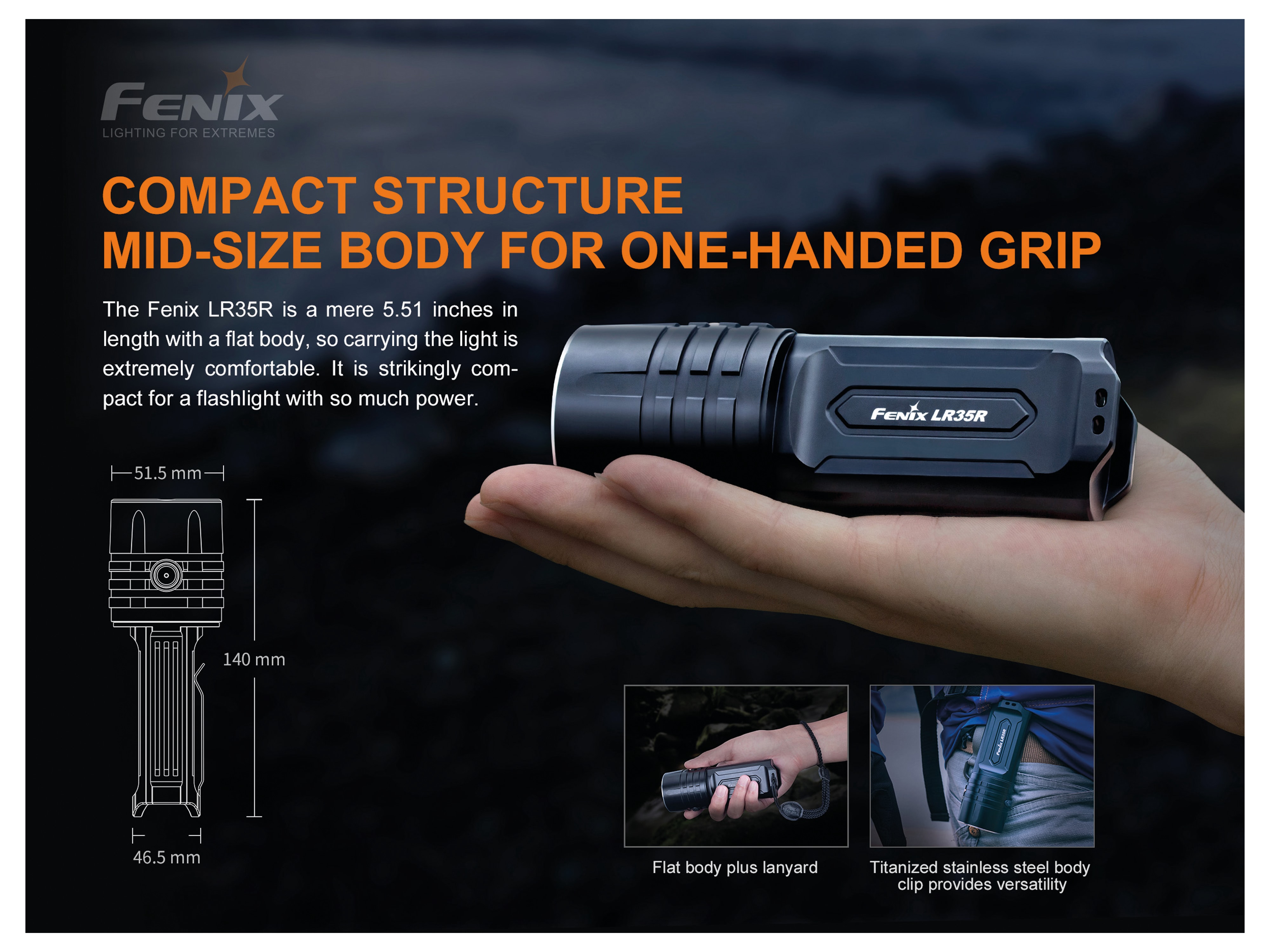 FENIX LED-Taschenlampe LR35R, 10.000 Lumen