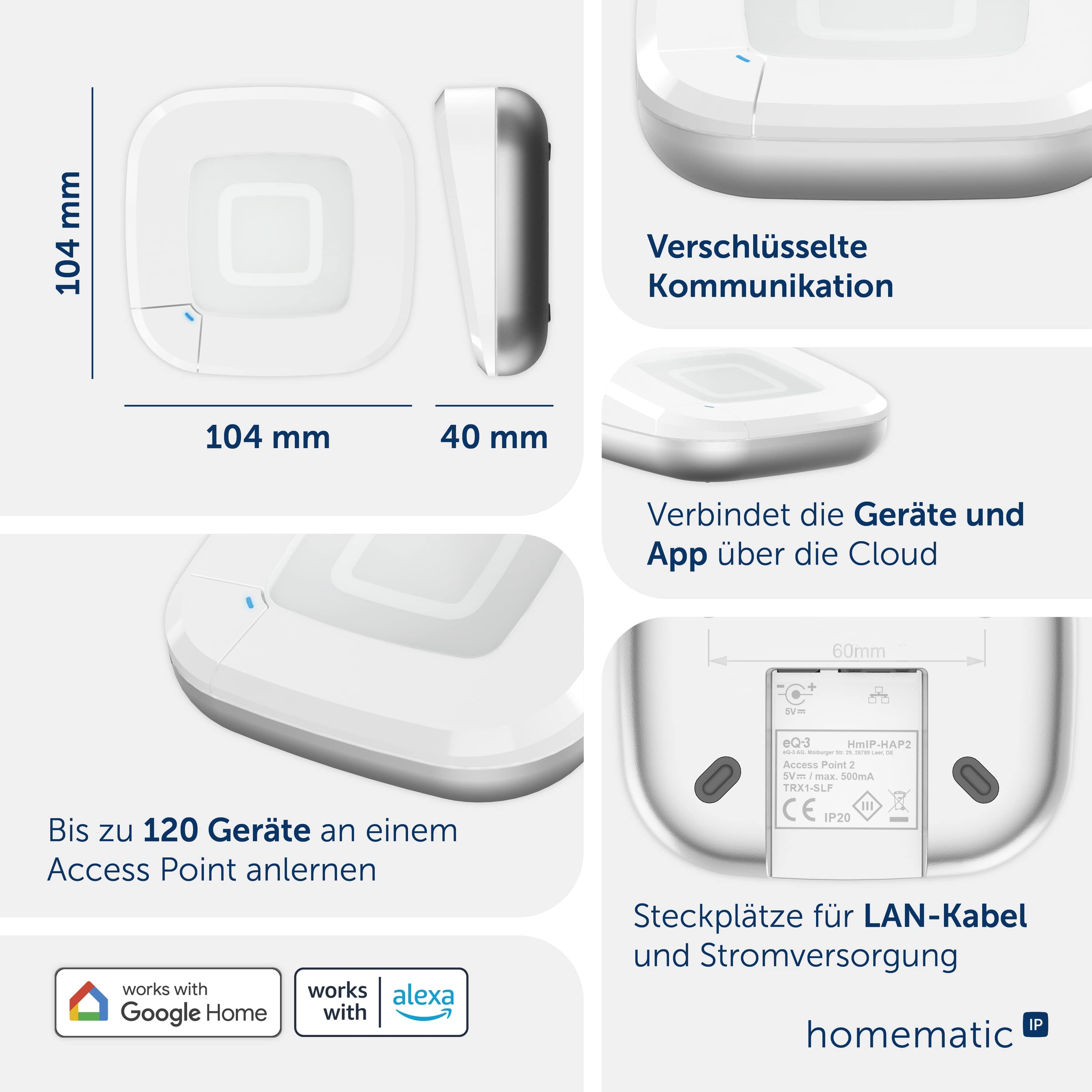 HOMEMATIC IP 161314A0 Access Point 2, weiß HOMEMATIC IP 161314A0 Access Point 2, weiß