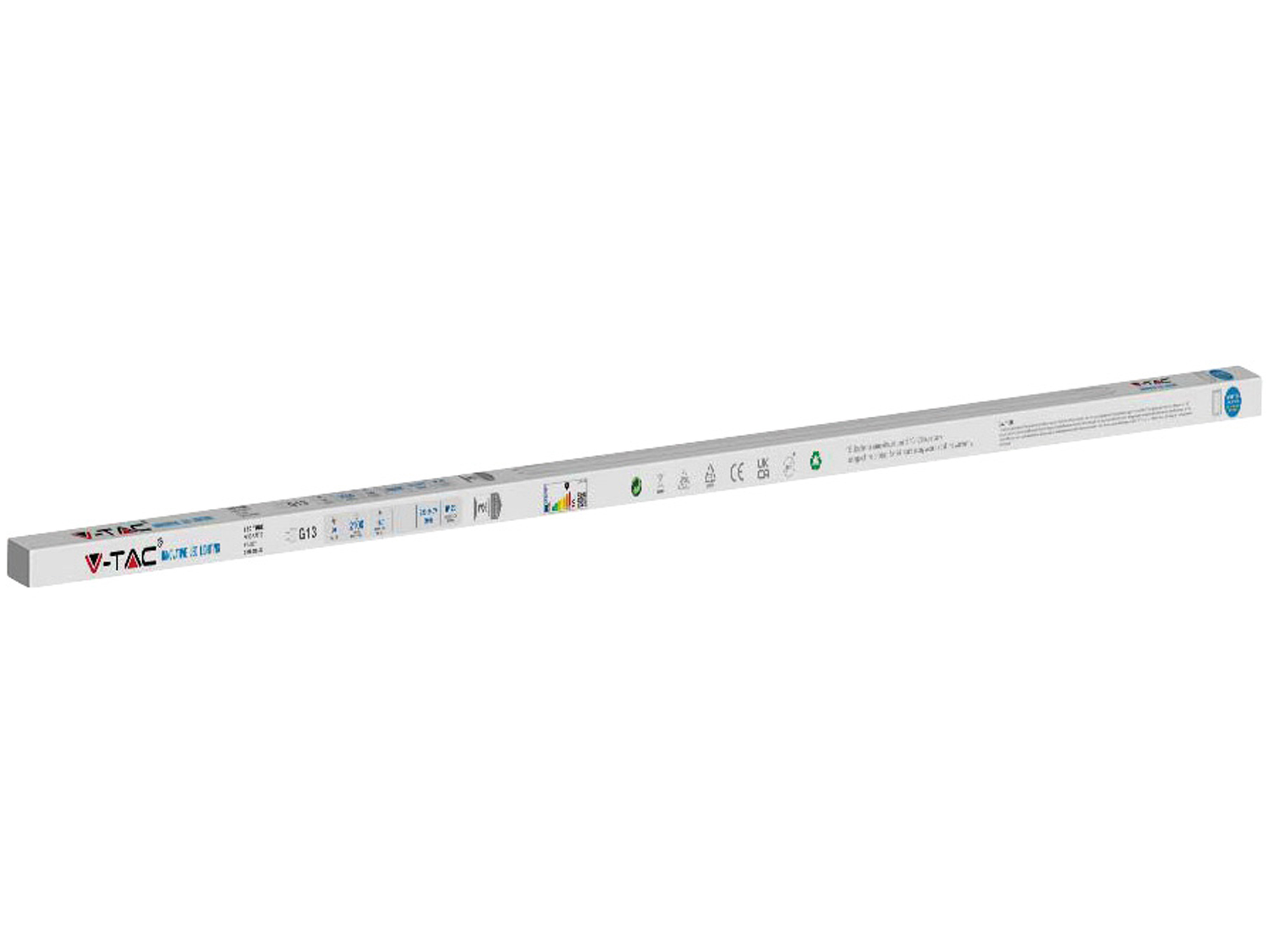 V-TAC LED-Röhre VT-1577, T8, G13, EEK: F, 20 W, 2100 lm, 4000 K, 1500 mm, 25 Stück
