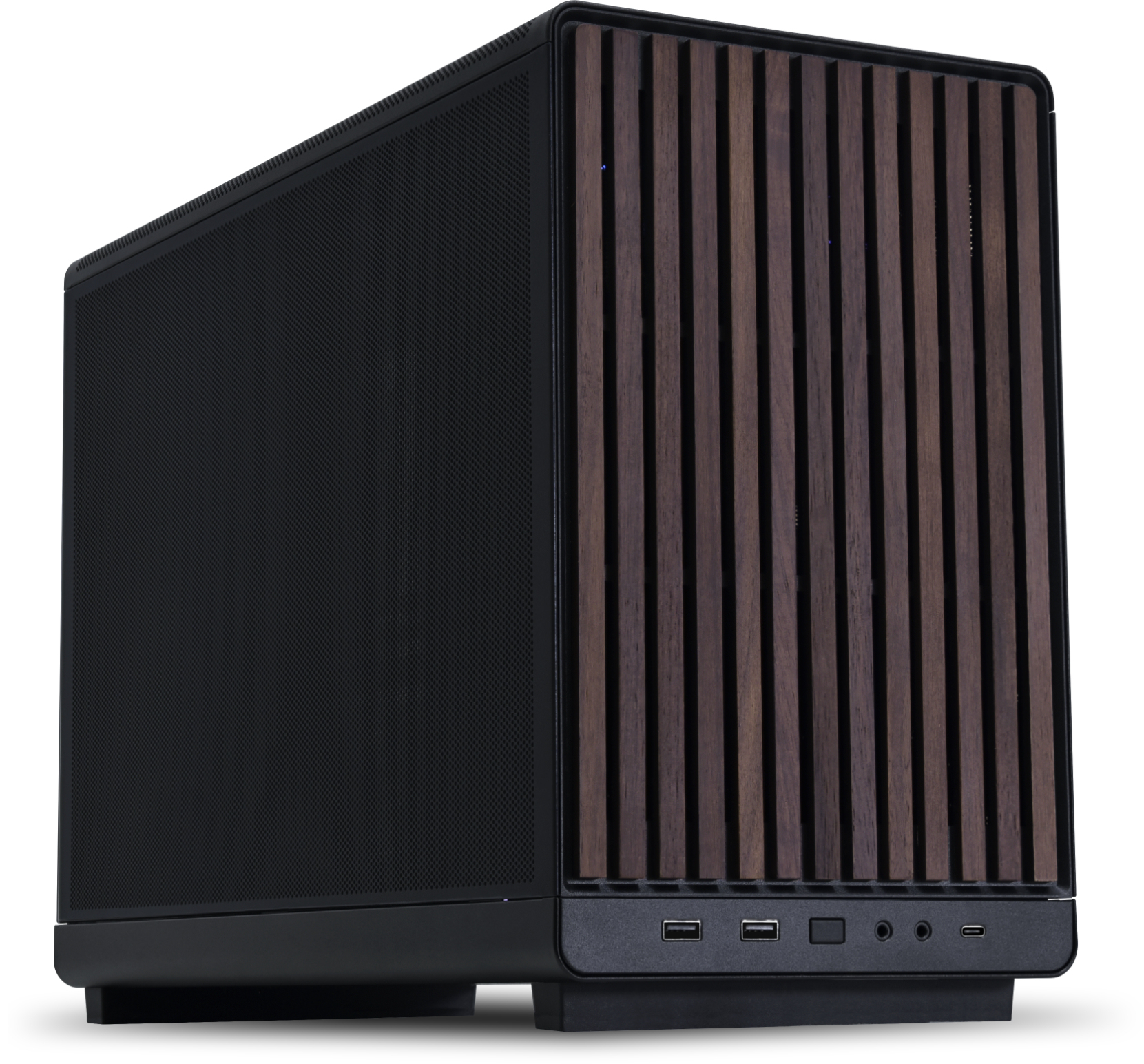 LIAN LI Mini Tower A3-mATX schwarz Wood-Edition