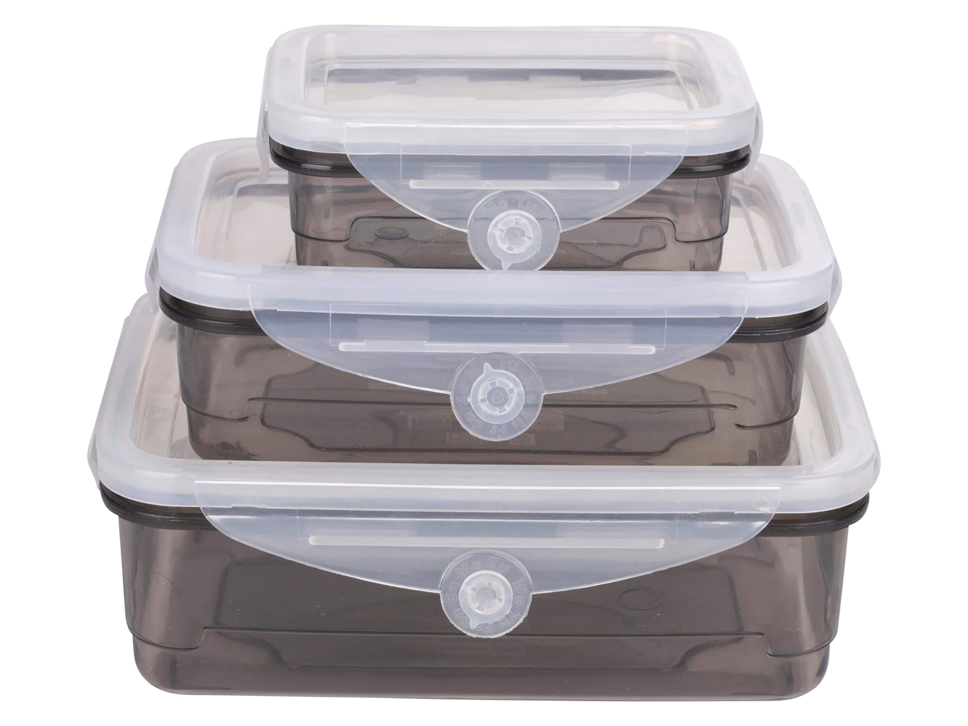 ALPINA Frischhaltedosen mit Deckel, 3 Stück, 170ml, 450ml, 850ml