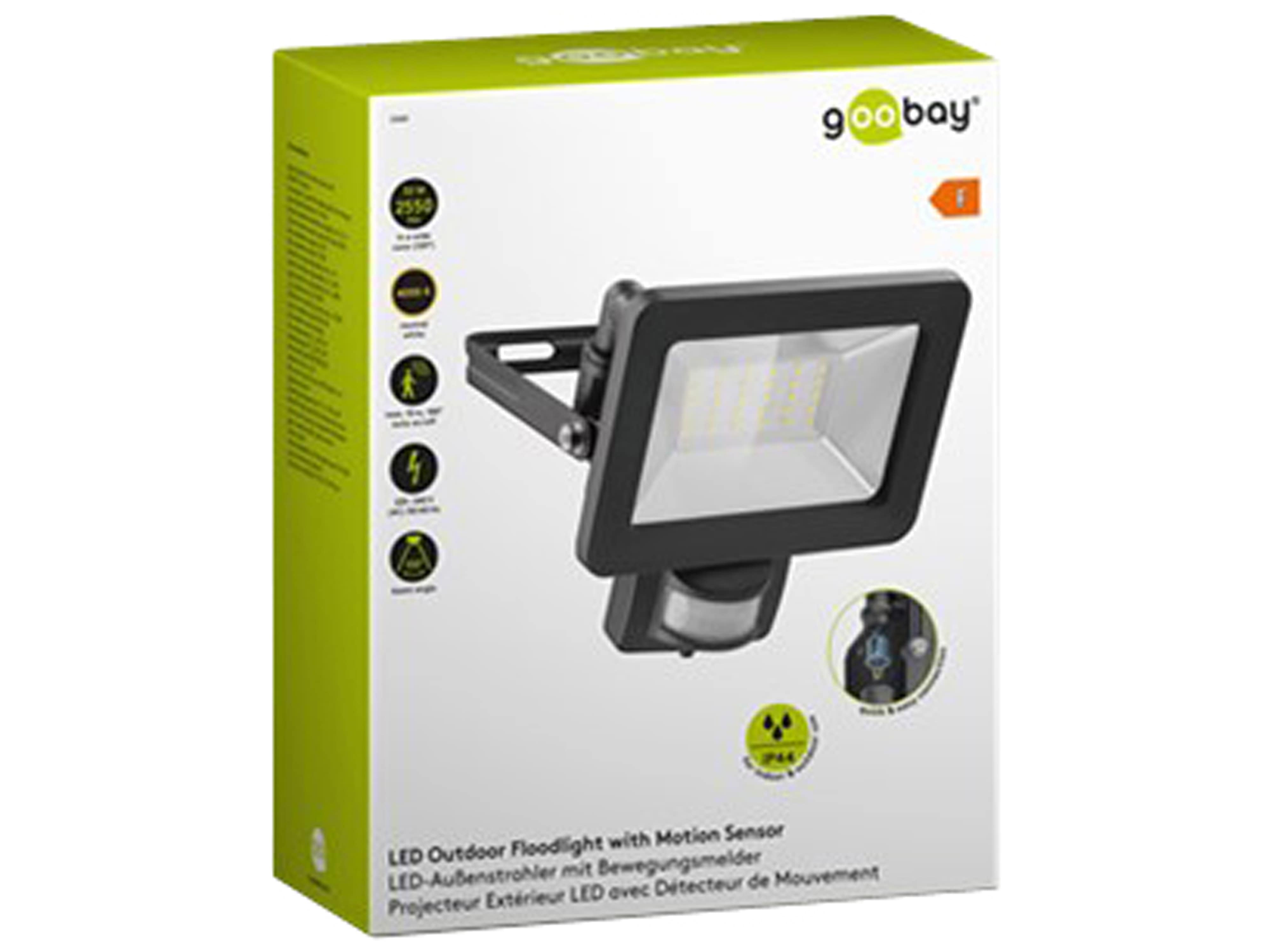 GOOBAY LED-Fluter, 30W, 2550lm, 4000K, schwarz GOOBAY LED-Fluter, 30W, 2550lm, 4000K, schwarz