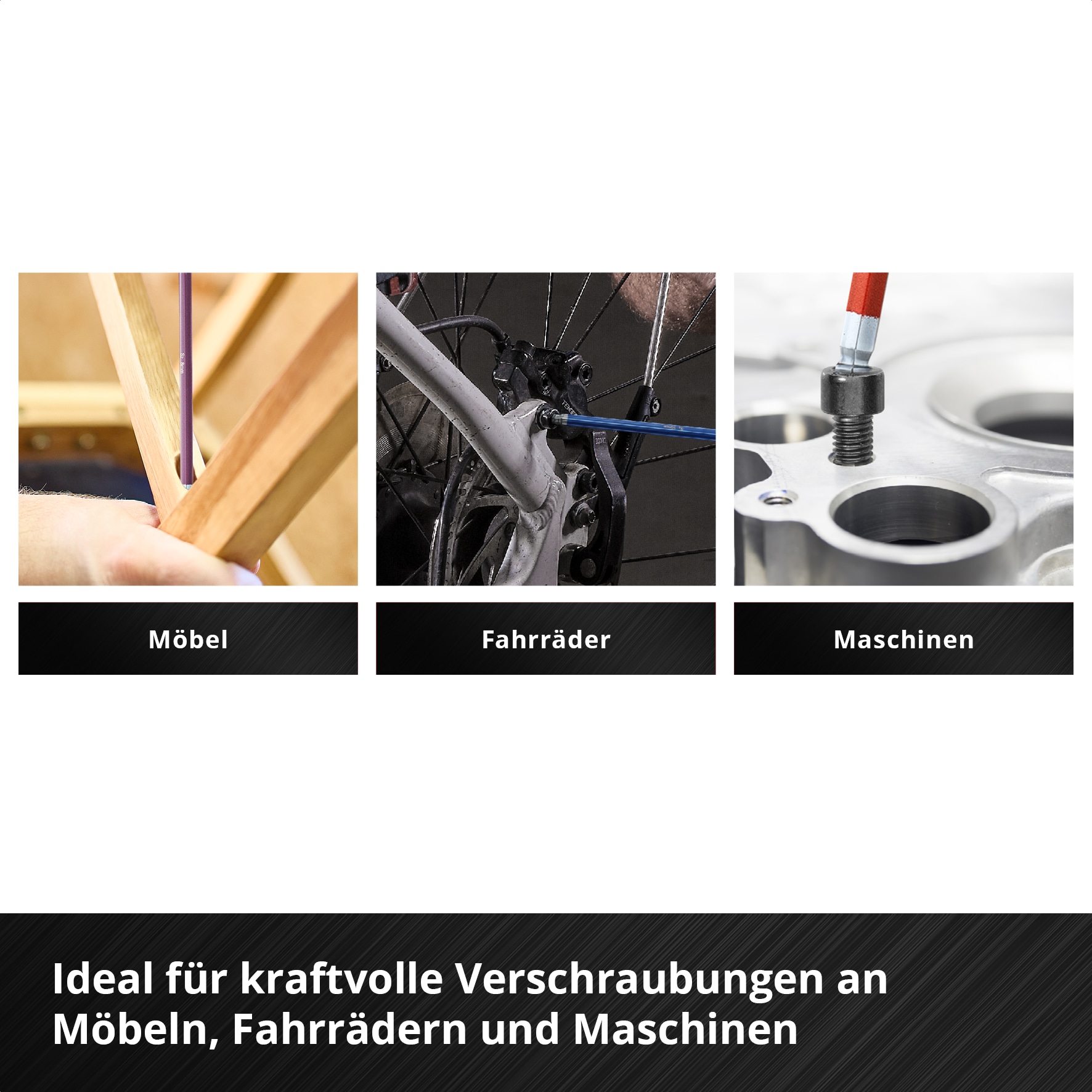 EINHELL Innensechskantschlüssel-Satz, 340558, 9-teilig