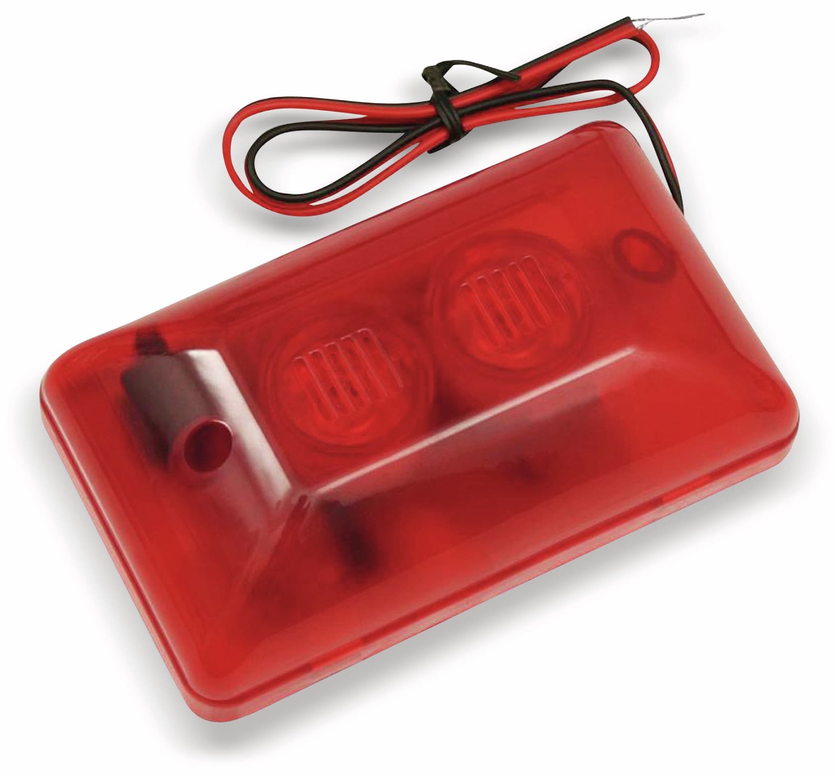 Twin-Alarmsirene mit Blitzlicht, 12 V-, 110 dB, rot Twin-Alarmsirene mit Blitzlicht, 12 V-, 110 dB, rot