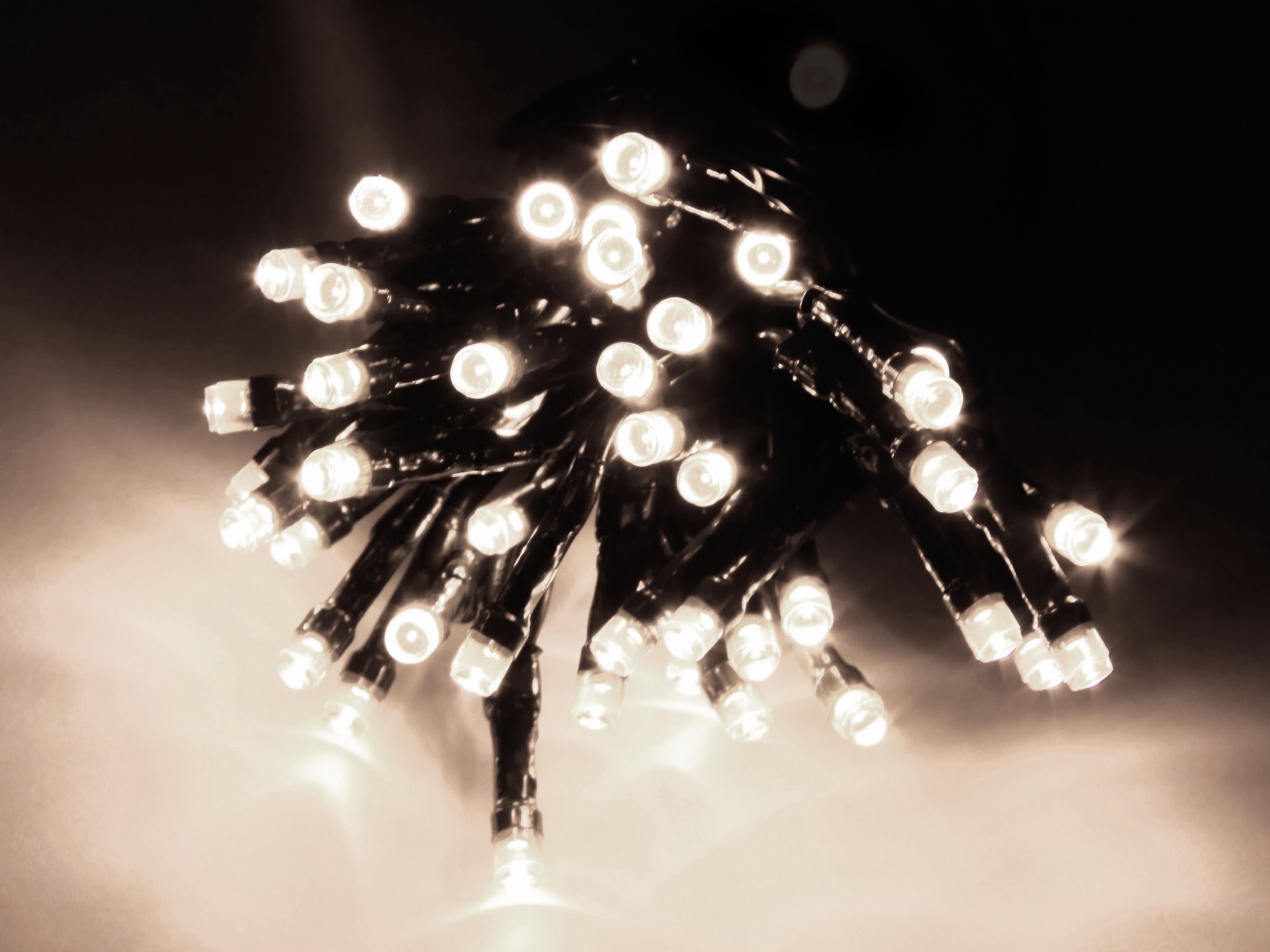 LED-Lichterkette, 720 LEDs, kaltweiß, 230 V~, grün, Innen/Außen, 57 m LED-Lichterkette, 720 LEDs, kaltweiß, 230V~, IP44, Innen/Außen